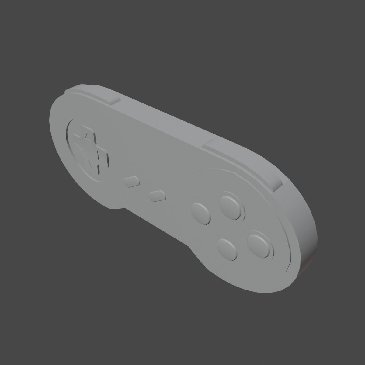 Classic Game Controller 02  Low-poly 3D model_10