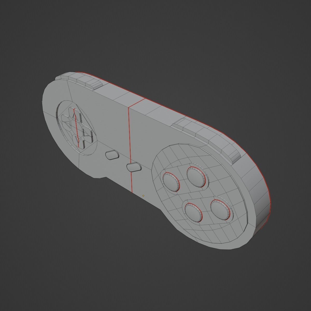 Classic Game Controller 02  Low-poly 3D model_11