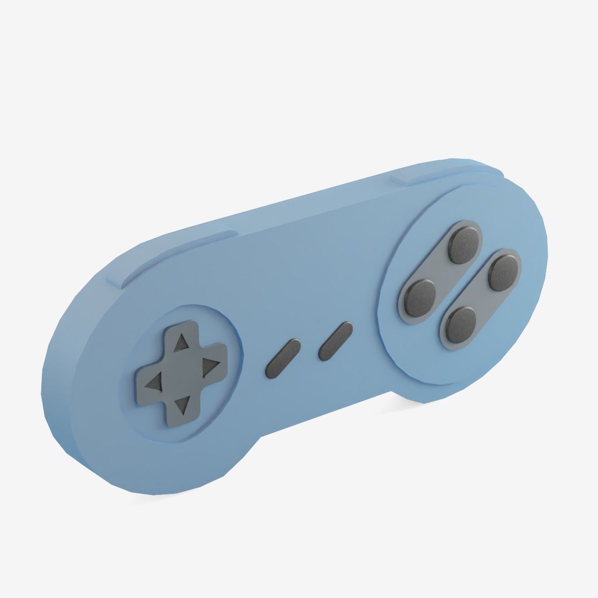 Classic Game Controller 02  Low-poly 3D model_5