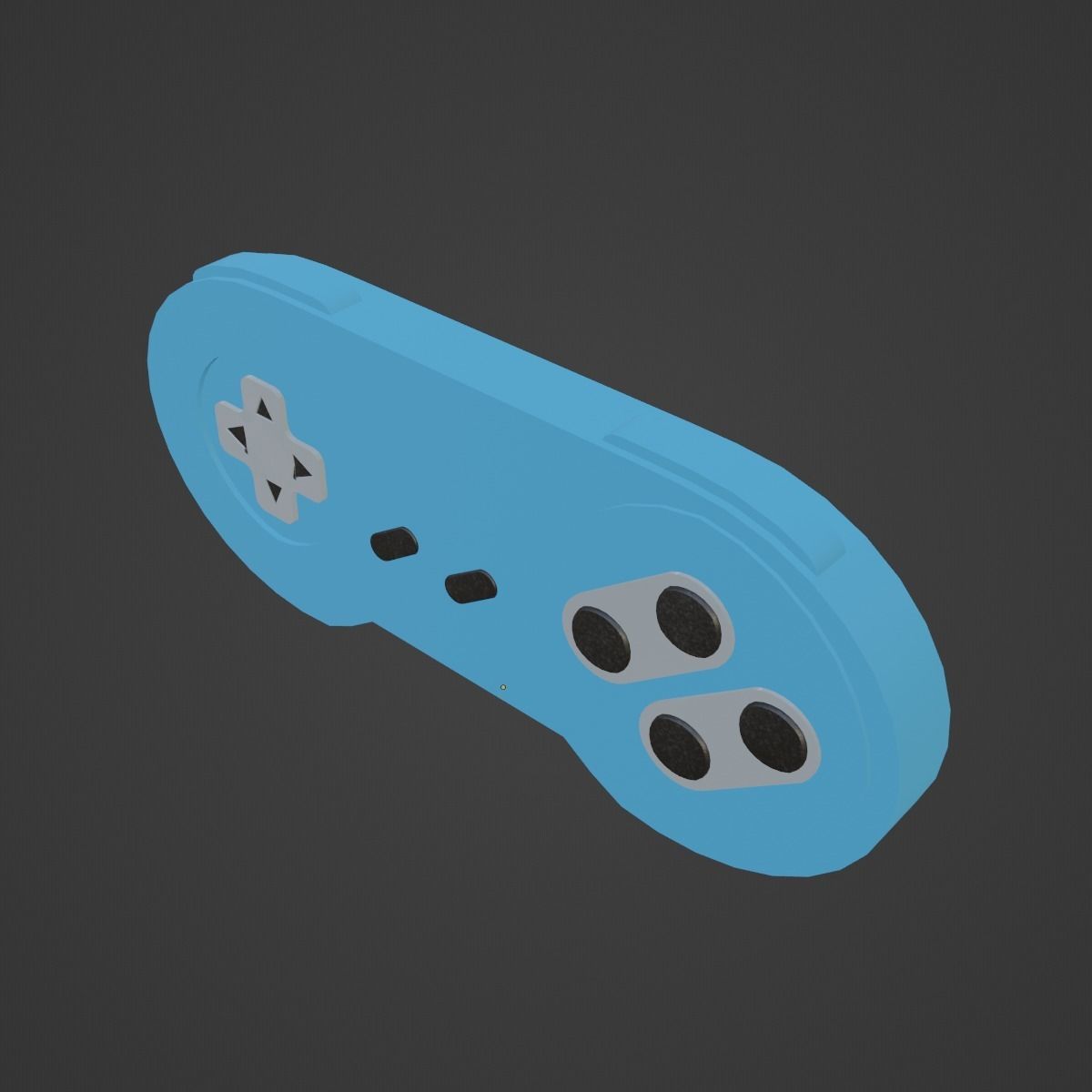 Classic Game Controller 02  Low-poly 3D model_8