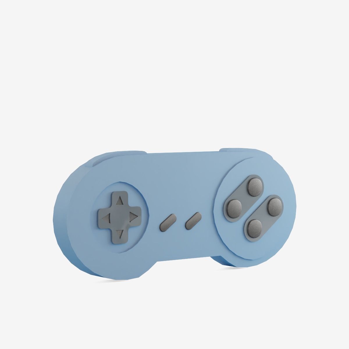 Classic Game Controller 02  Low-poly 3D model_2