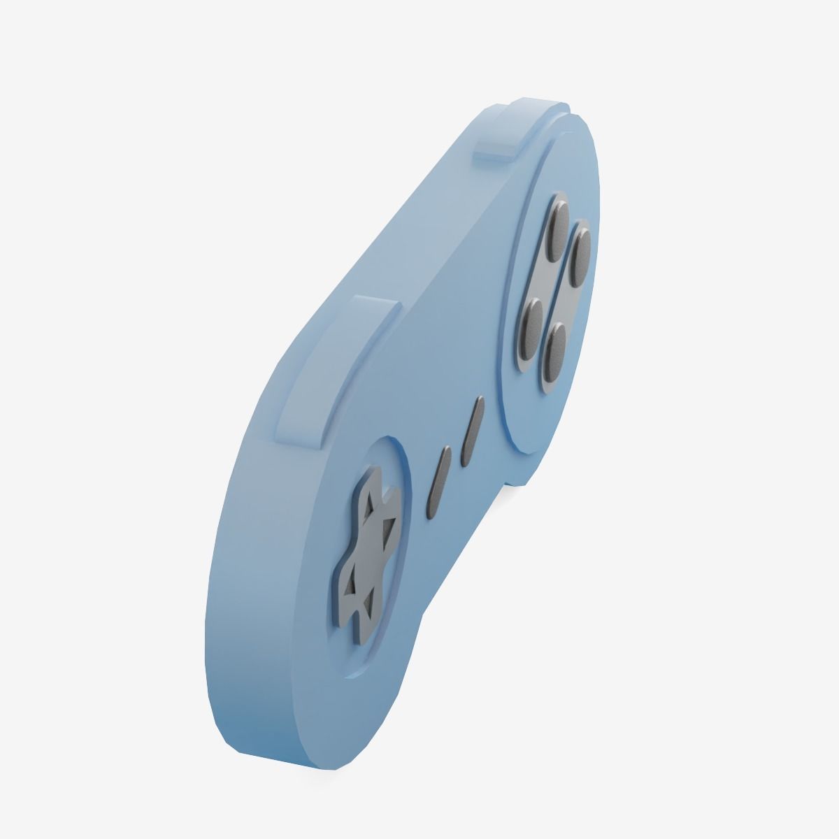 Classic Game Controller 02  Low-poly 3D model_6