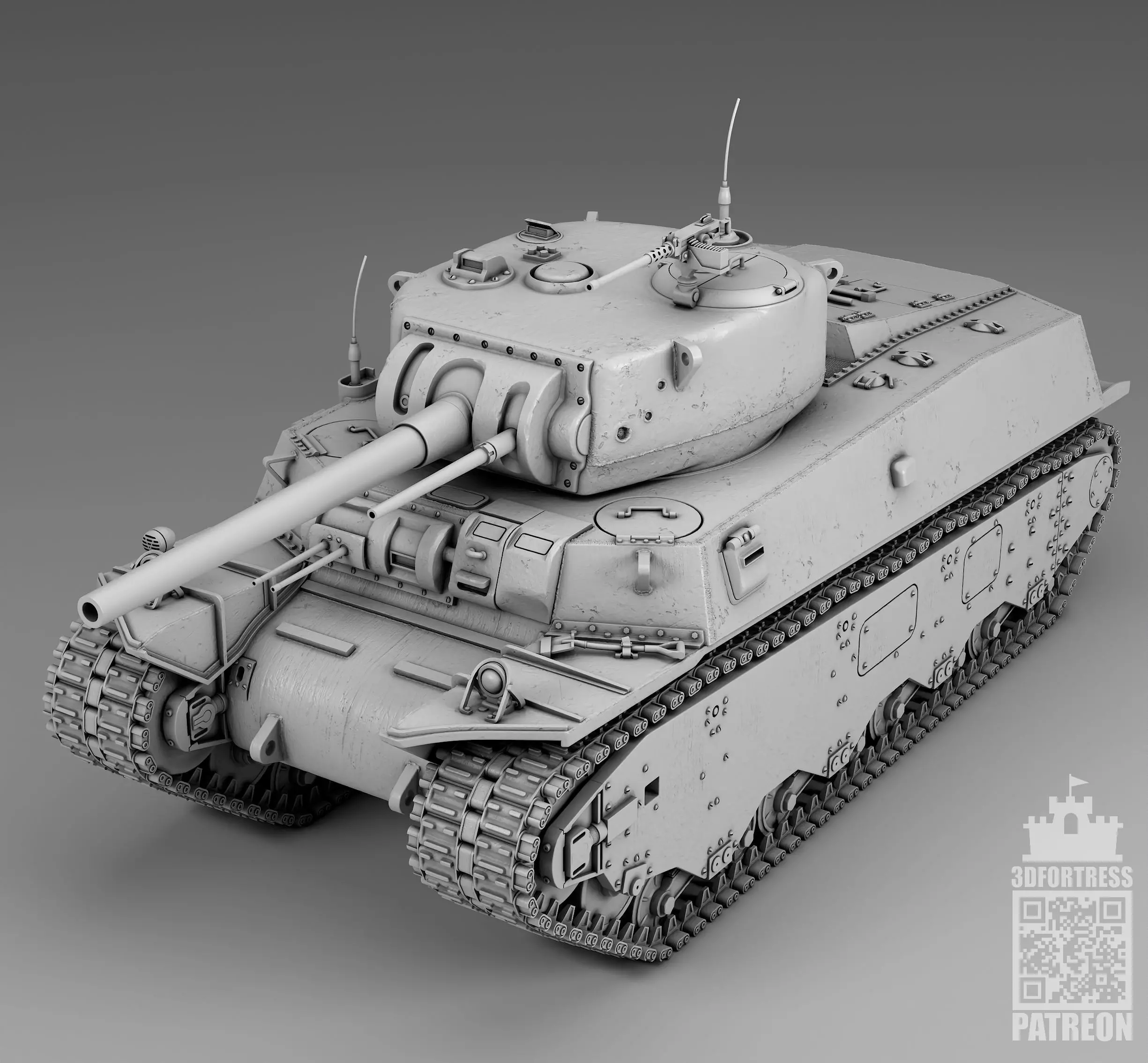 M6A1 - USA 3D print model_0