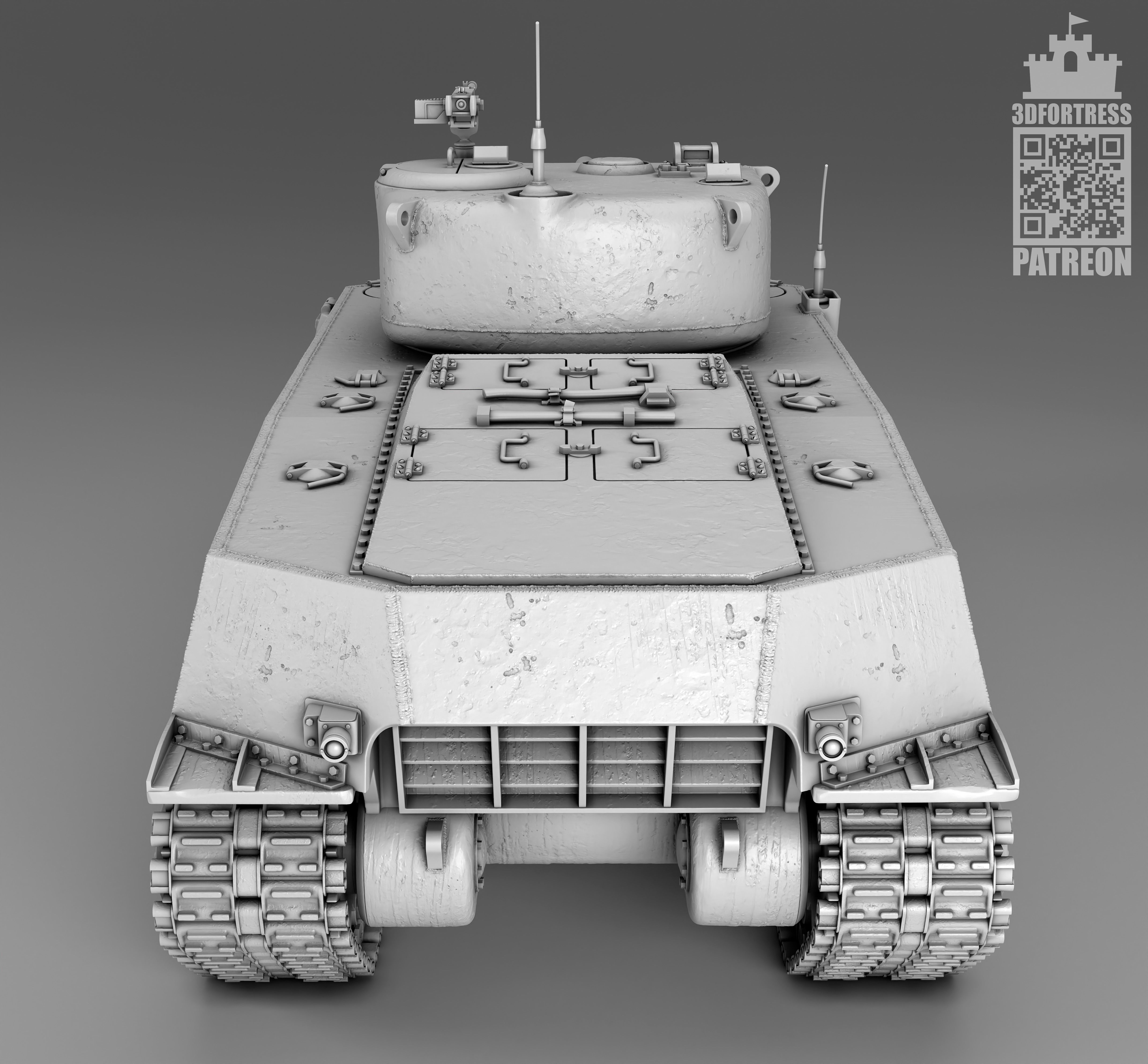 M6A1 - USA 3D print model_11