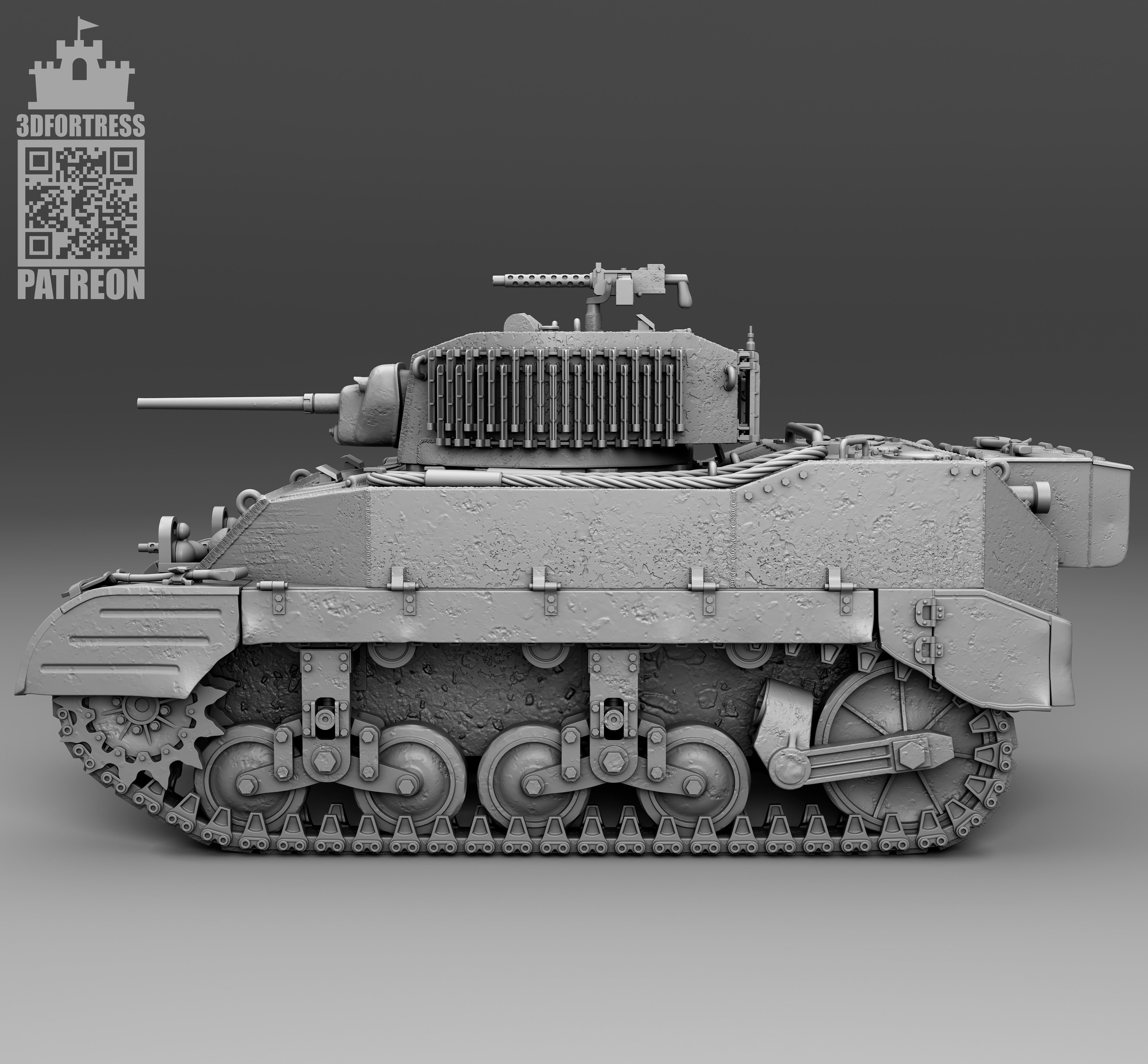 M5A1 -  USA 3D print model_12