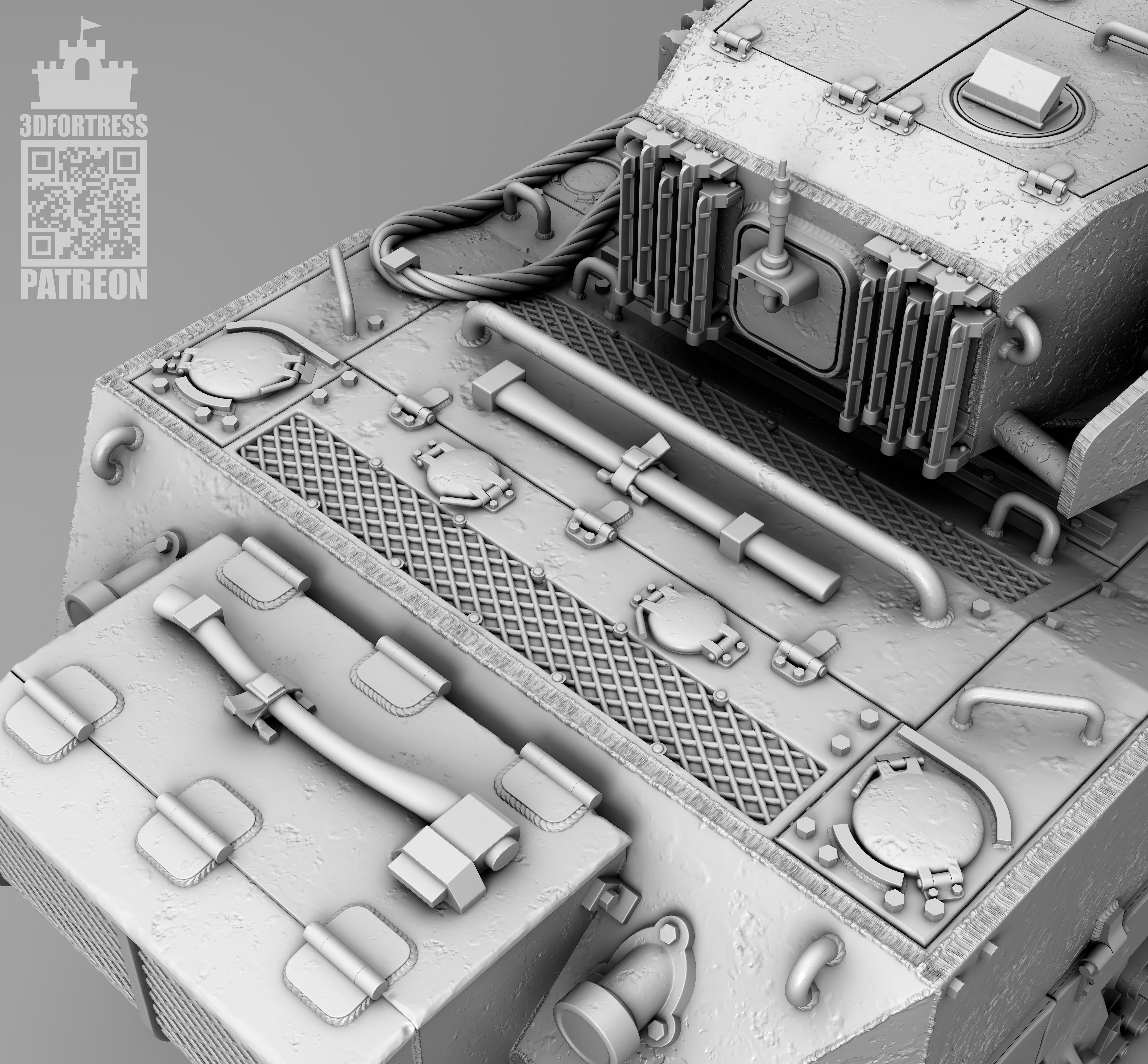 M5A1 -  USA 3D print model_2