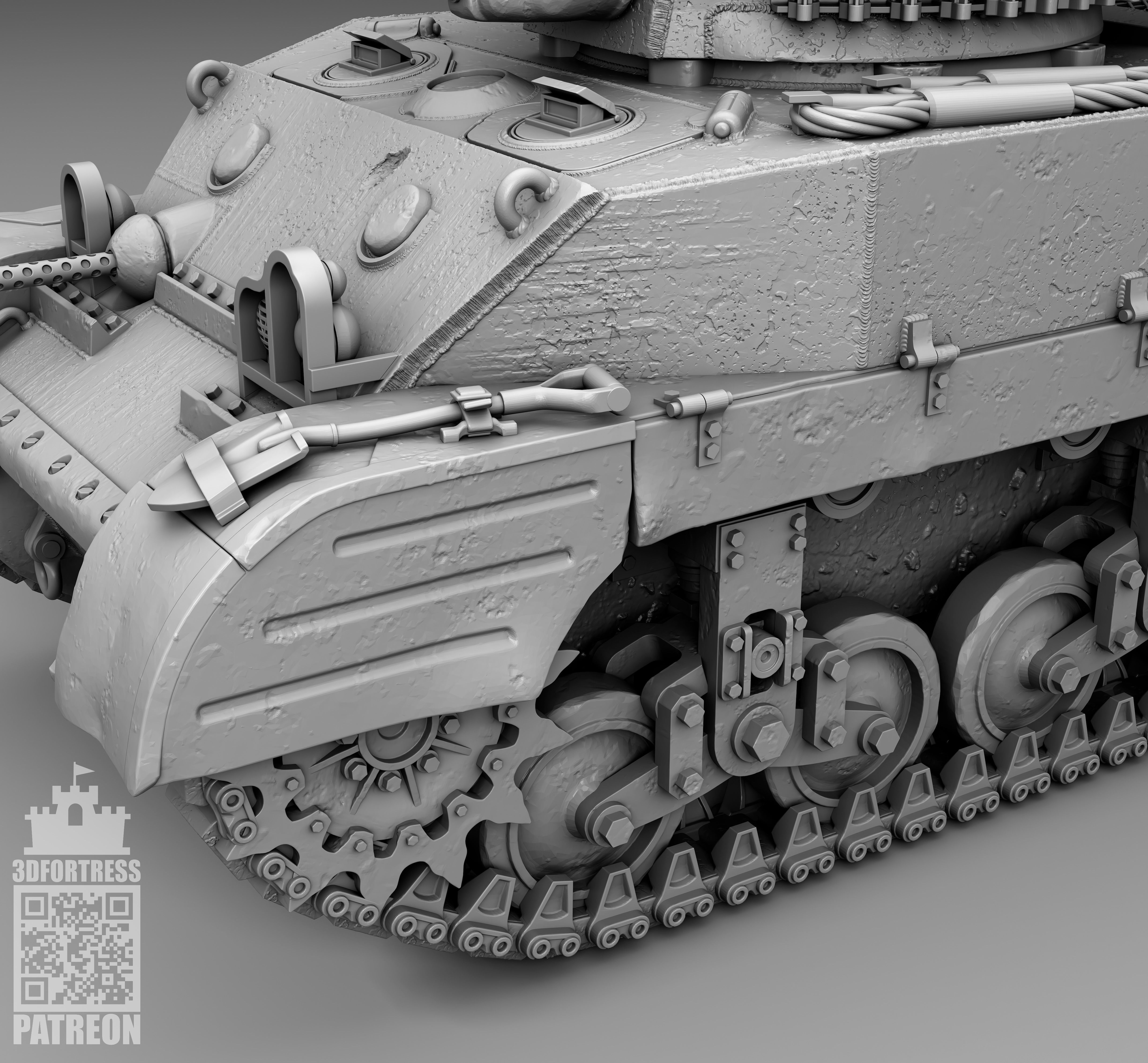 M5A1 -  USA 3D print model_3