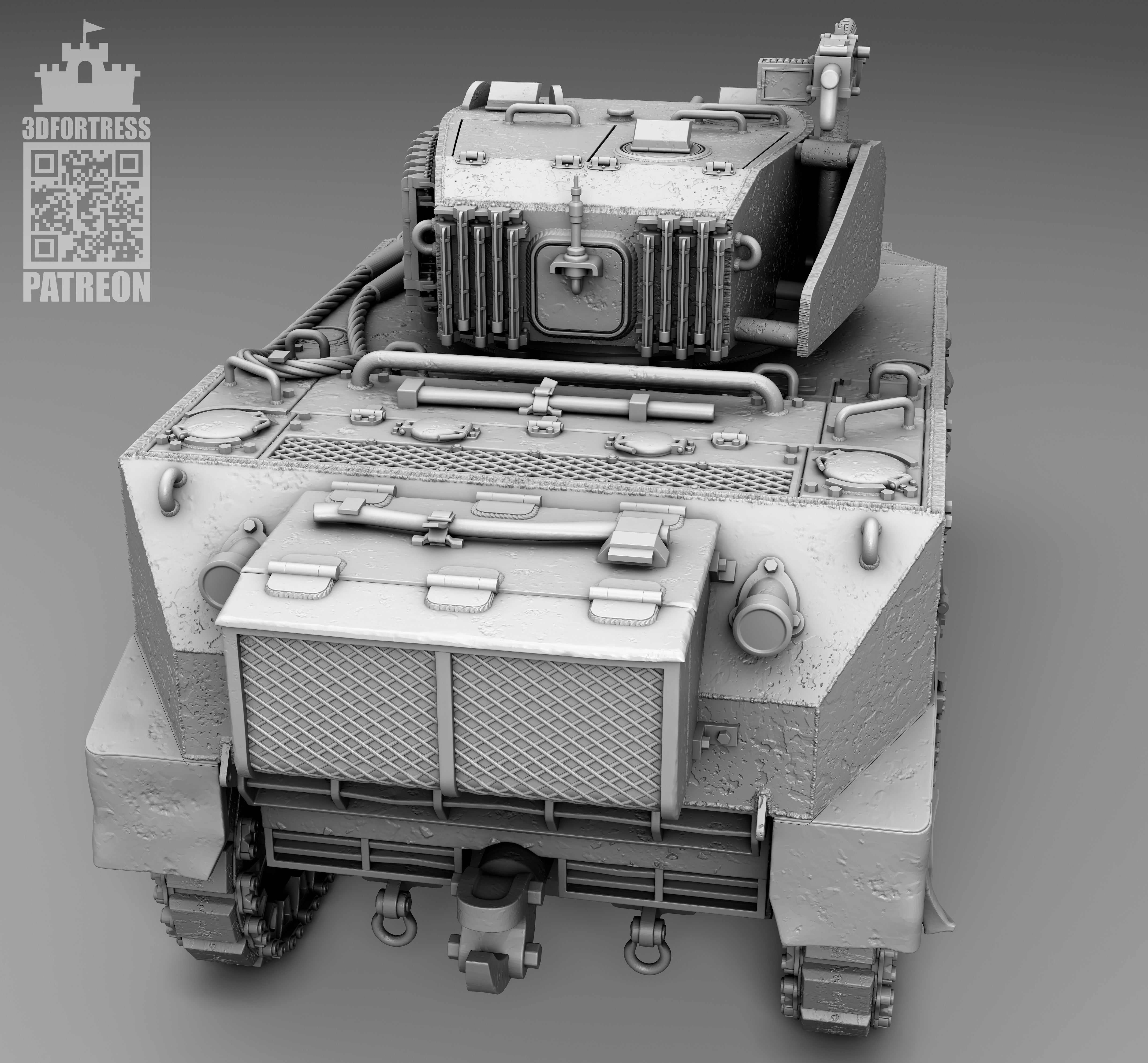 M5A1 -  USA 3D print model_10