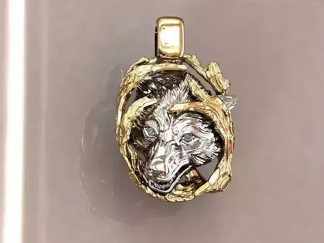 Wolf pendant 17