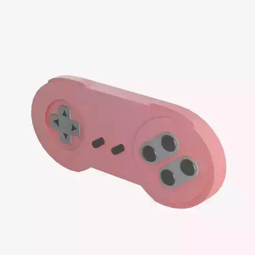 Classic Game Controller 03 Low-poly 3D model