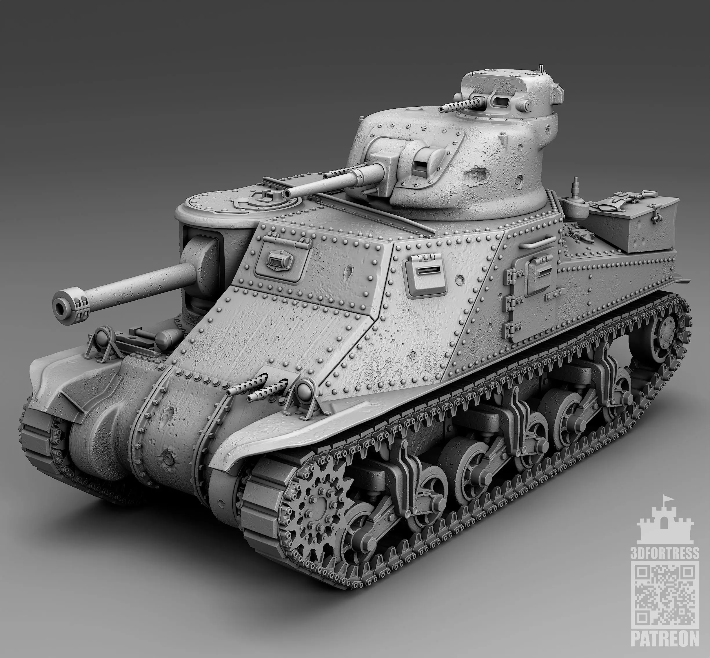 M3 Lee 3D print model_0