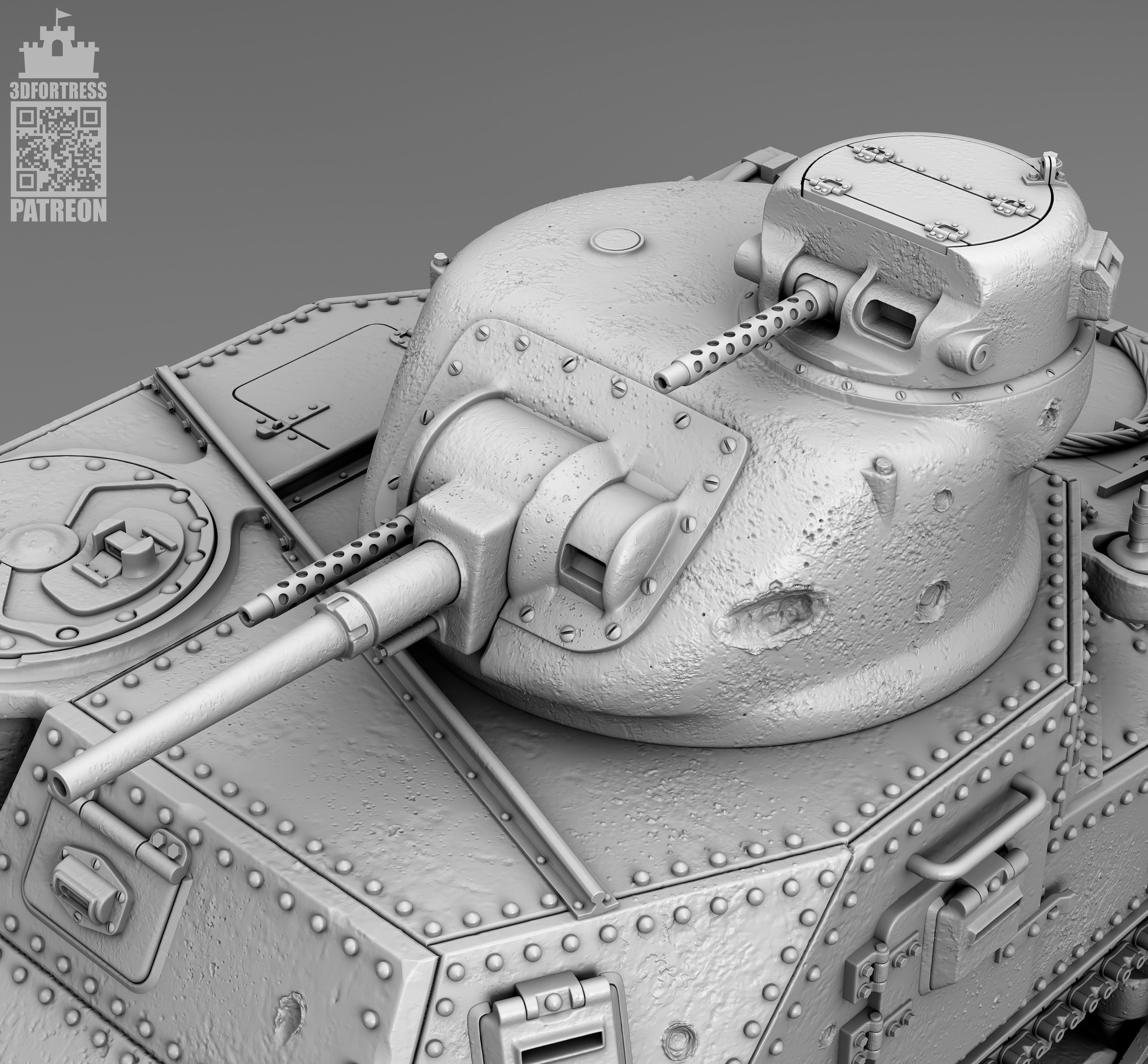 M3 Lee 3D print model_1
