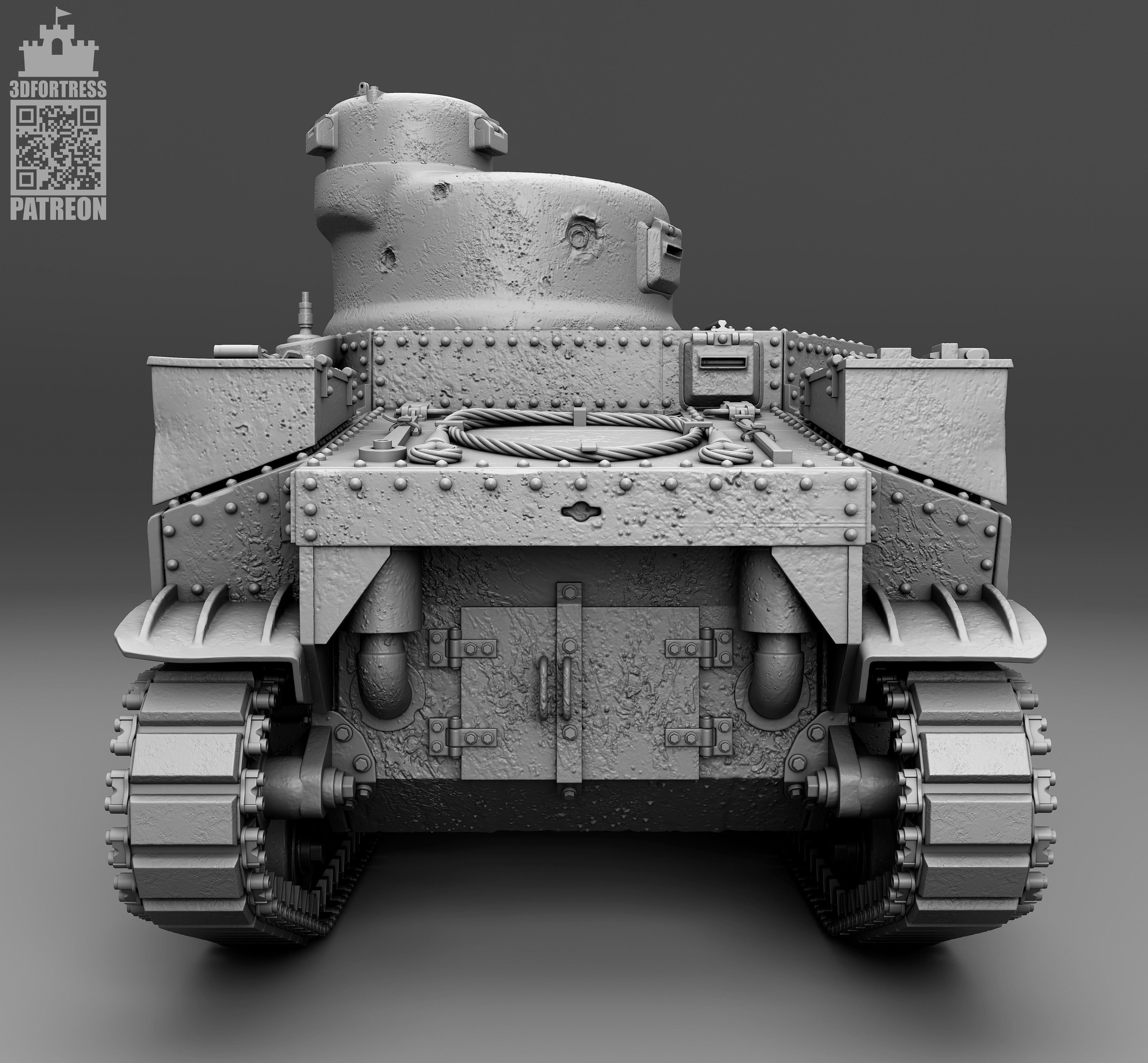M3 Lee 3D print model_4