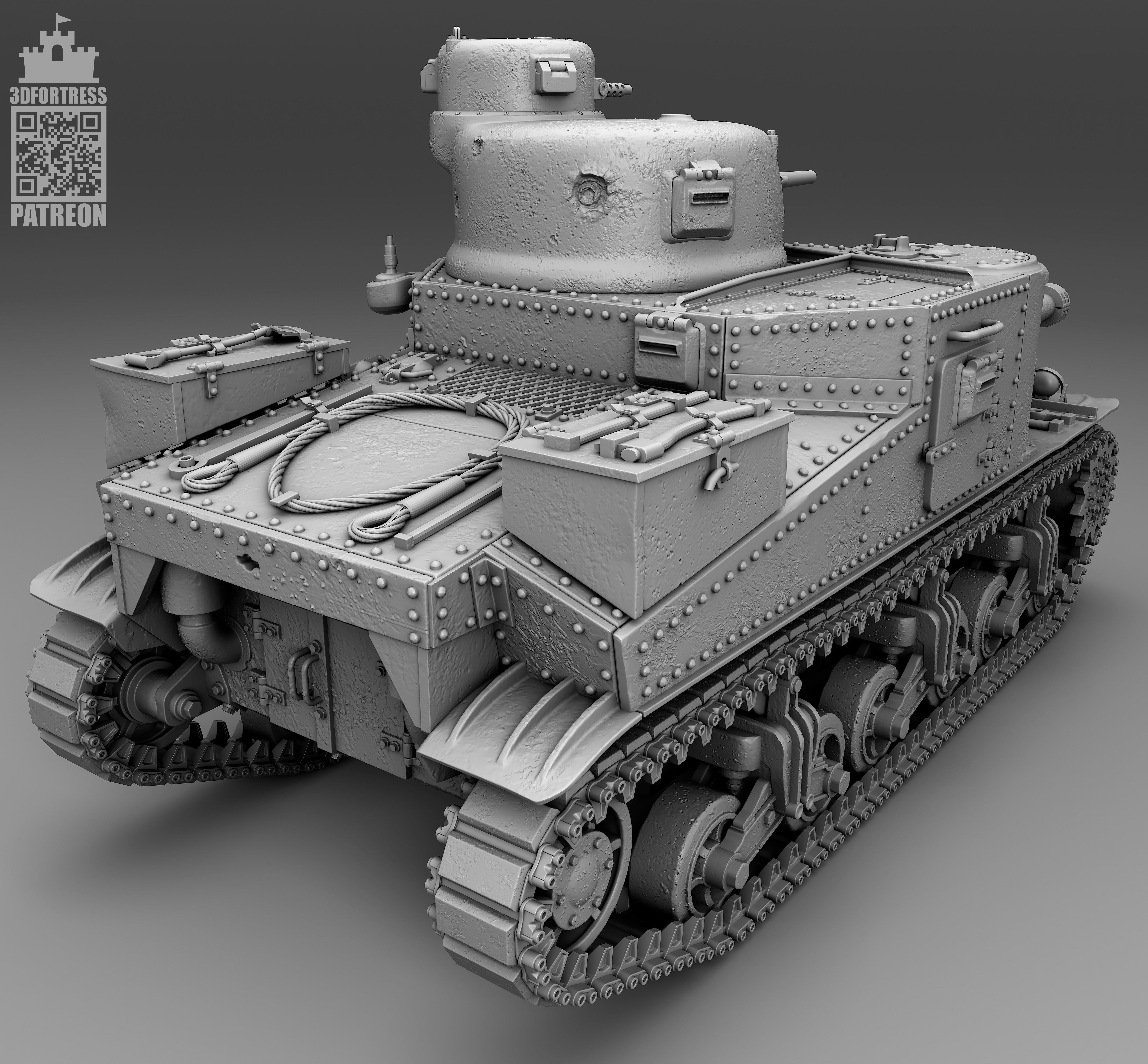 M3 Lee 3D print model_2