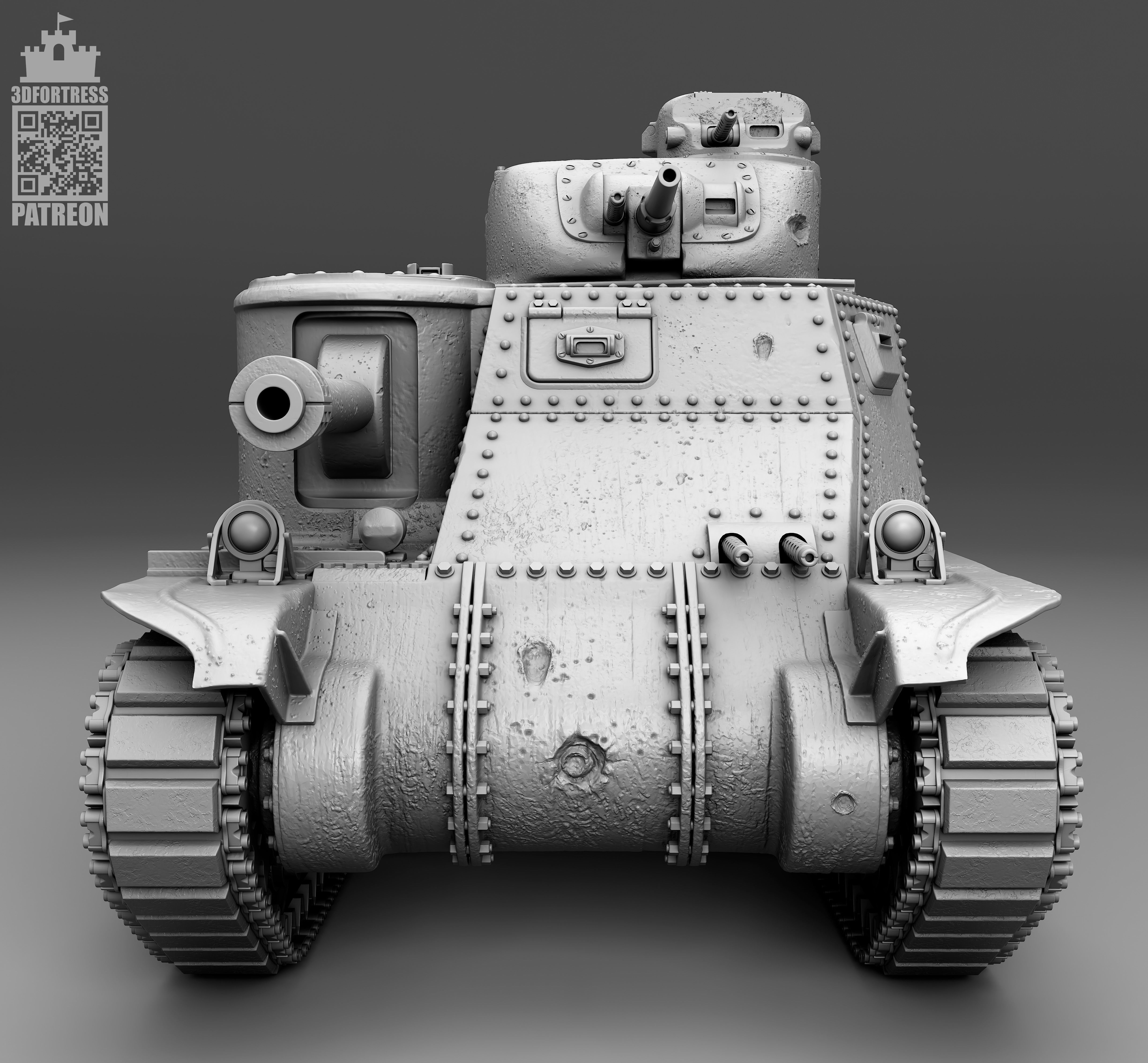 M3 Lee 3D print model_5