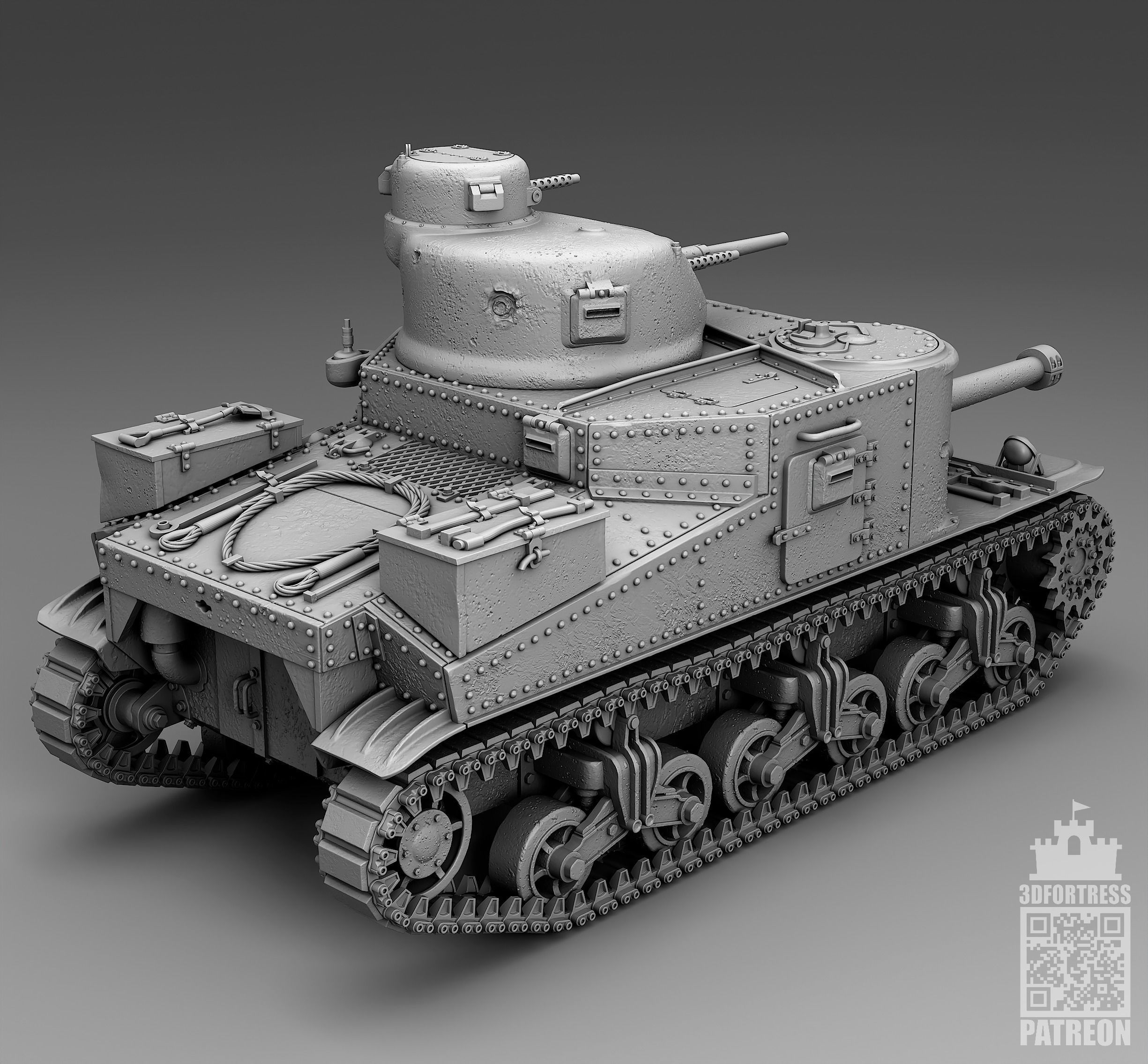 M3 Lee 3D print model_6