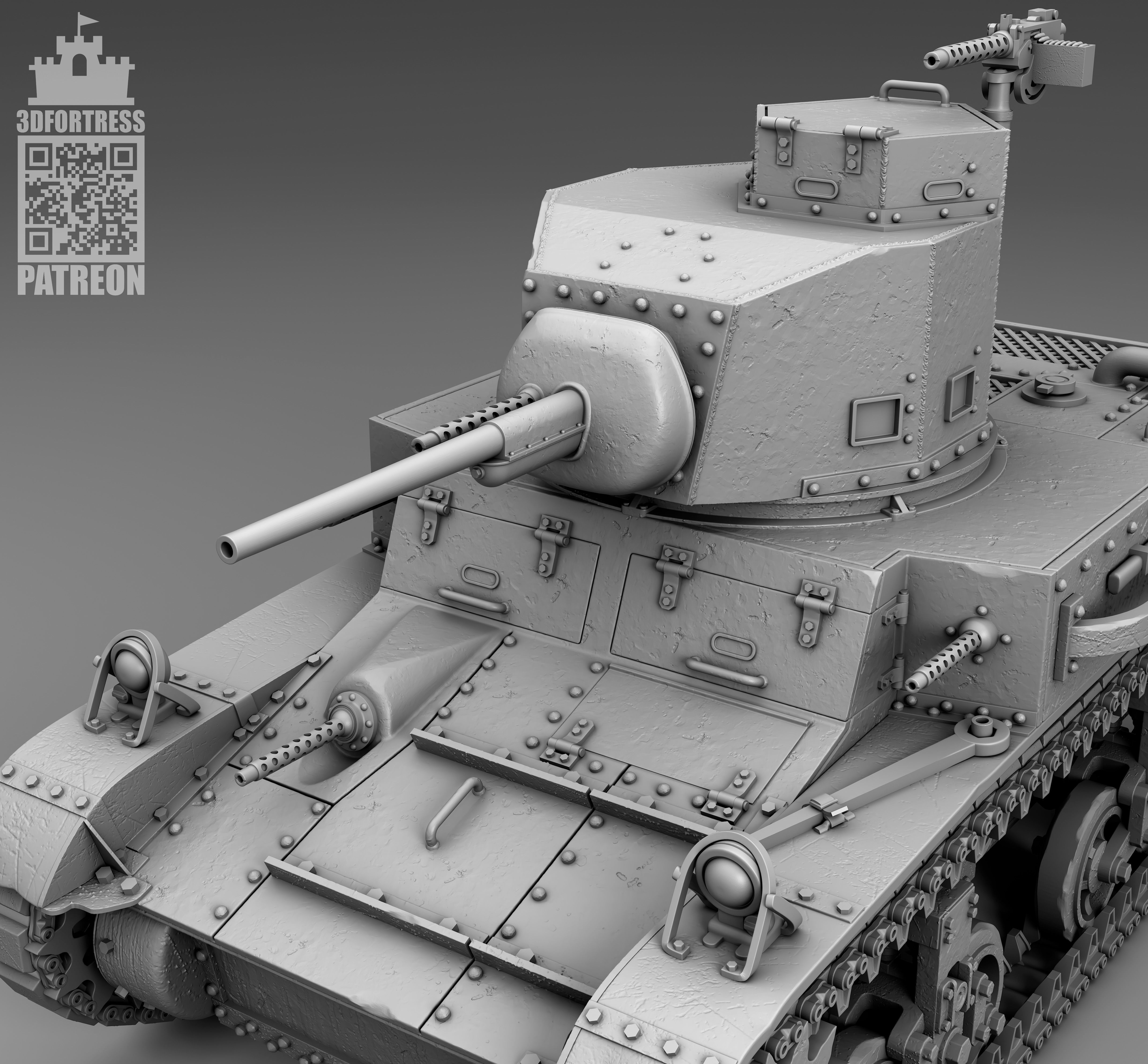 M2A4 - USA 3D print model_4