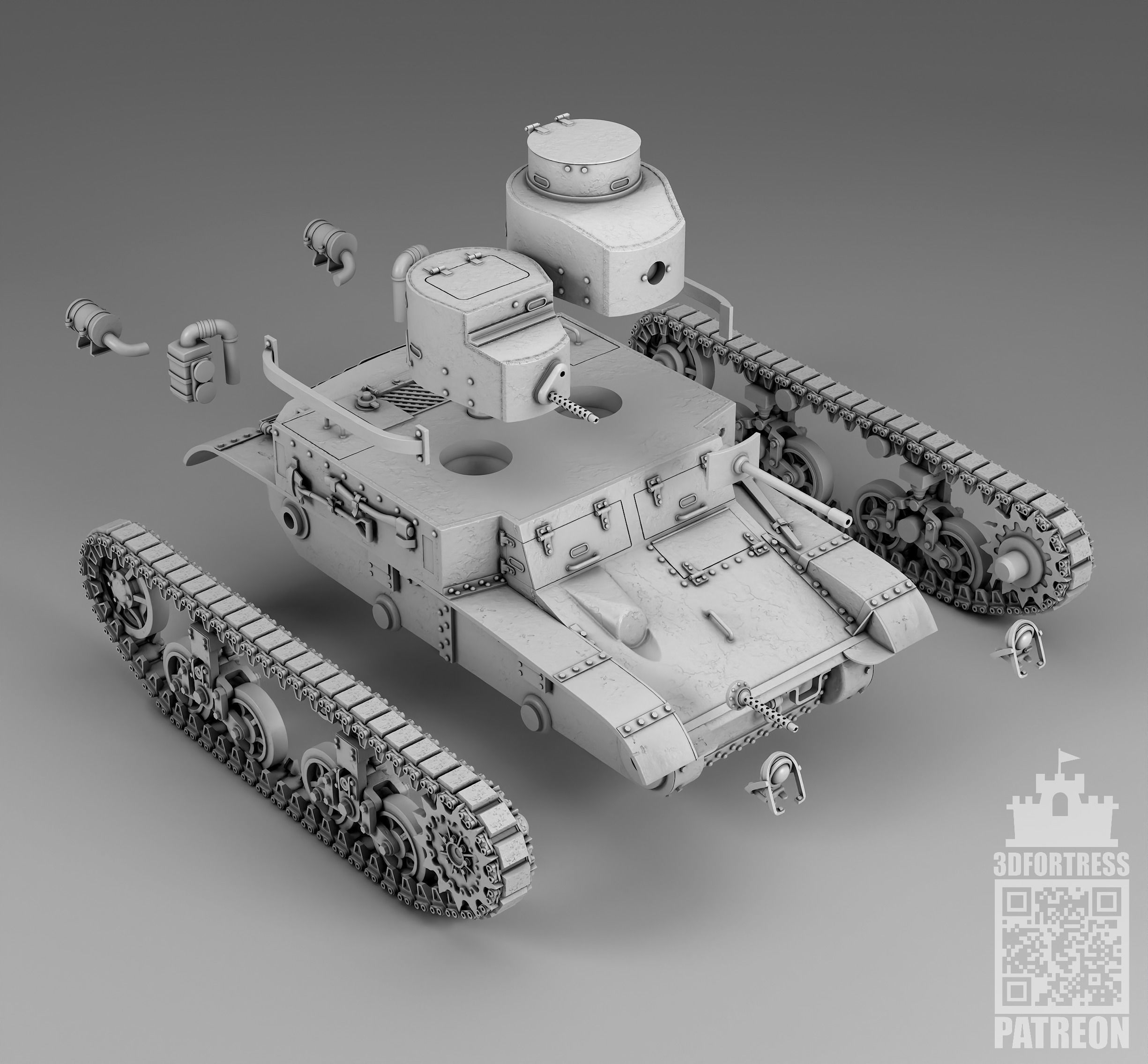 M2A2 - USA 3D print model_8