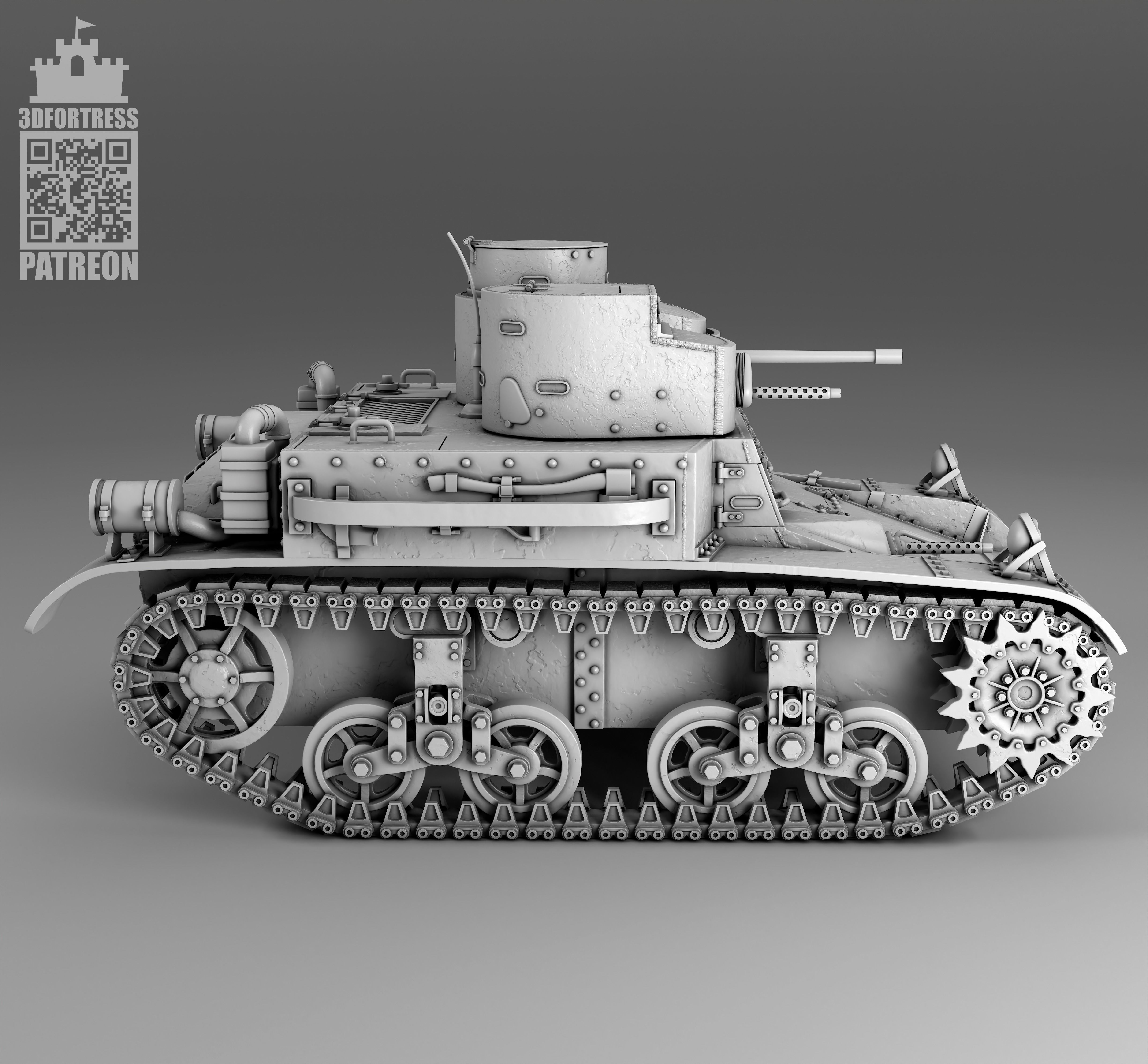 M2A2 - USA 3D print model_11