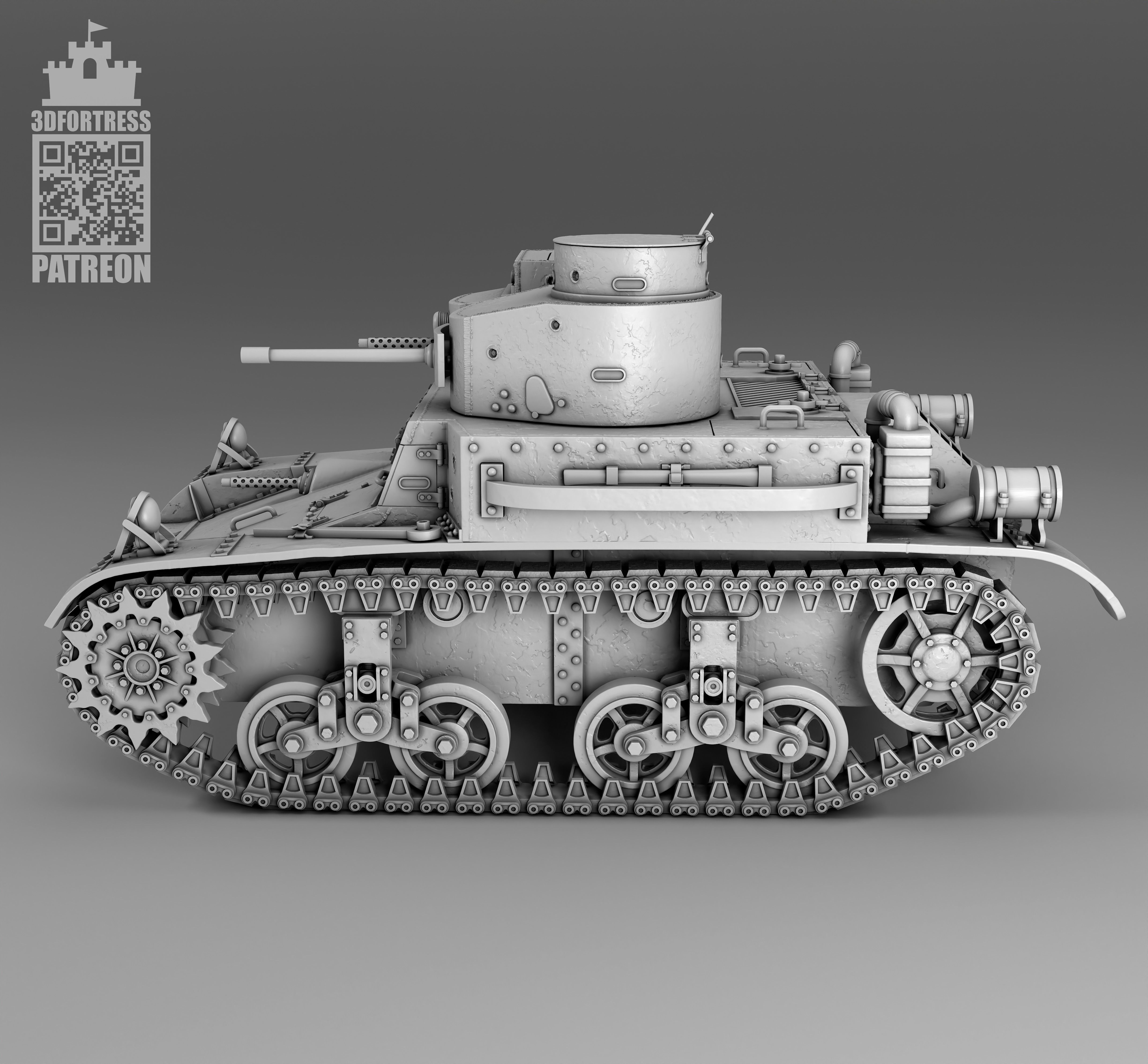 M2A2 - USA 3D print model_12
