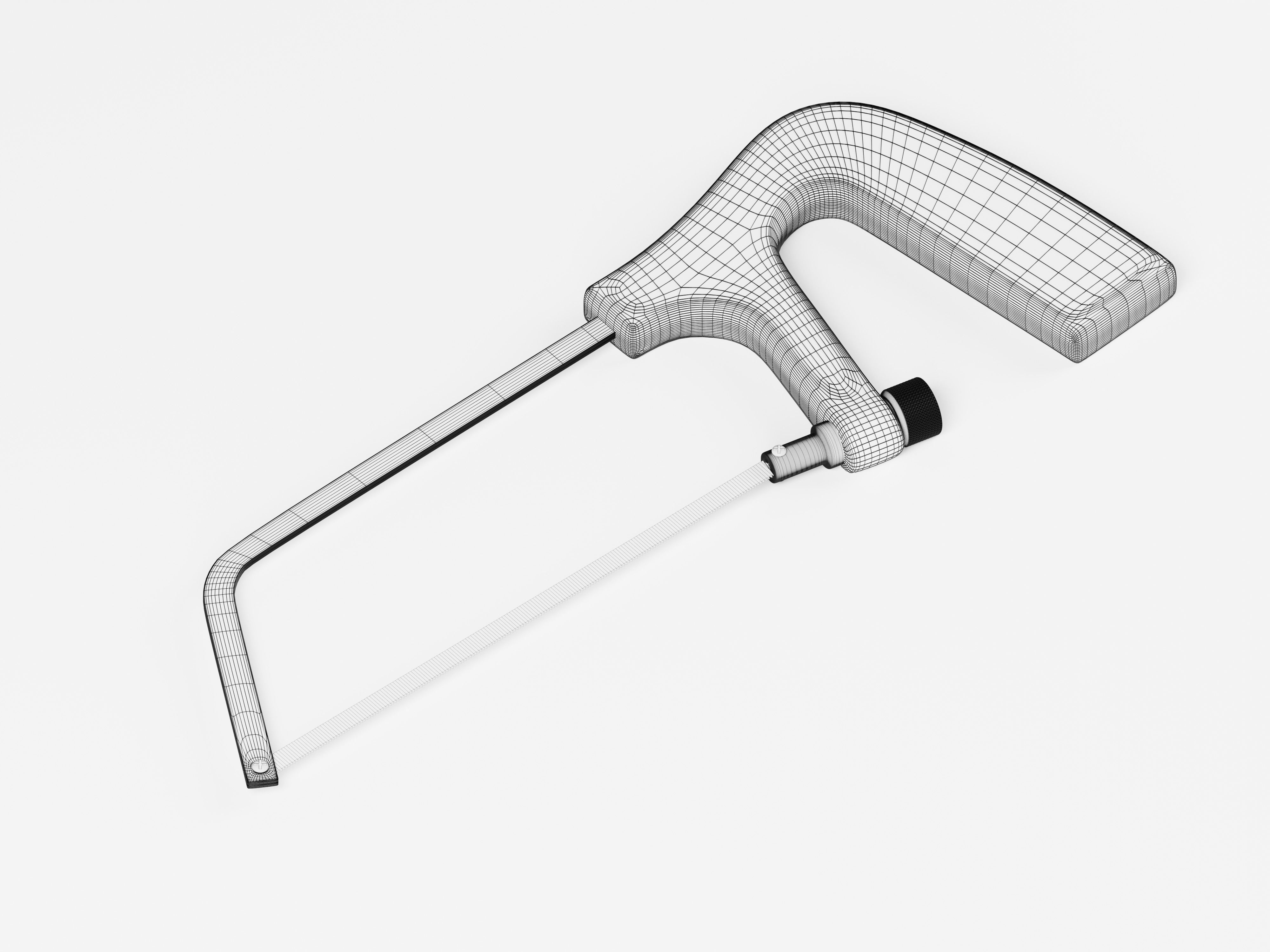 Hand Hacksaw 3D Model Low-poly 3D model_2