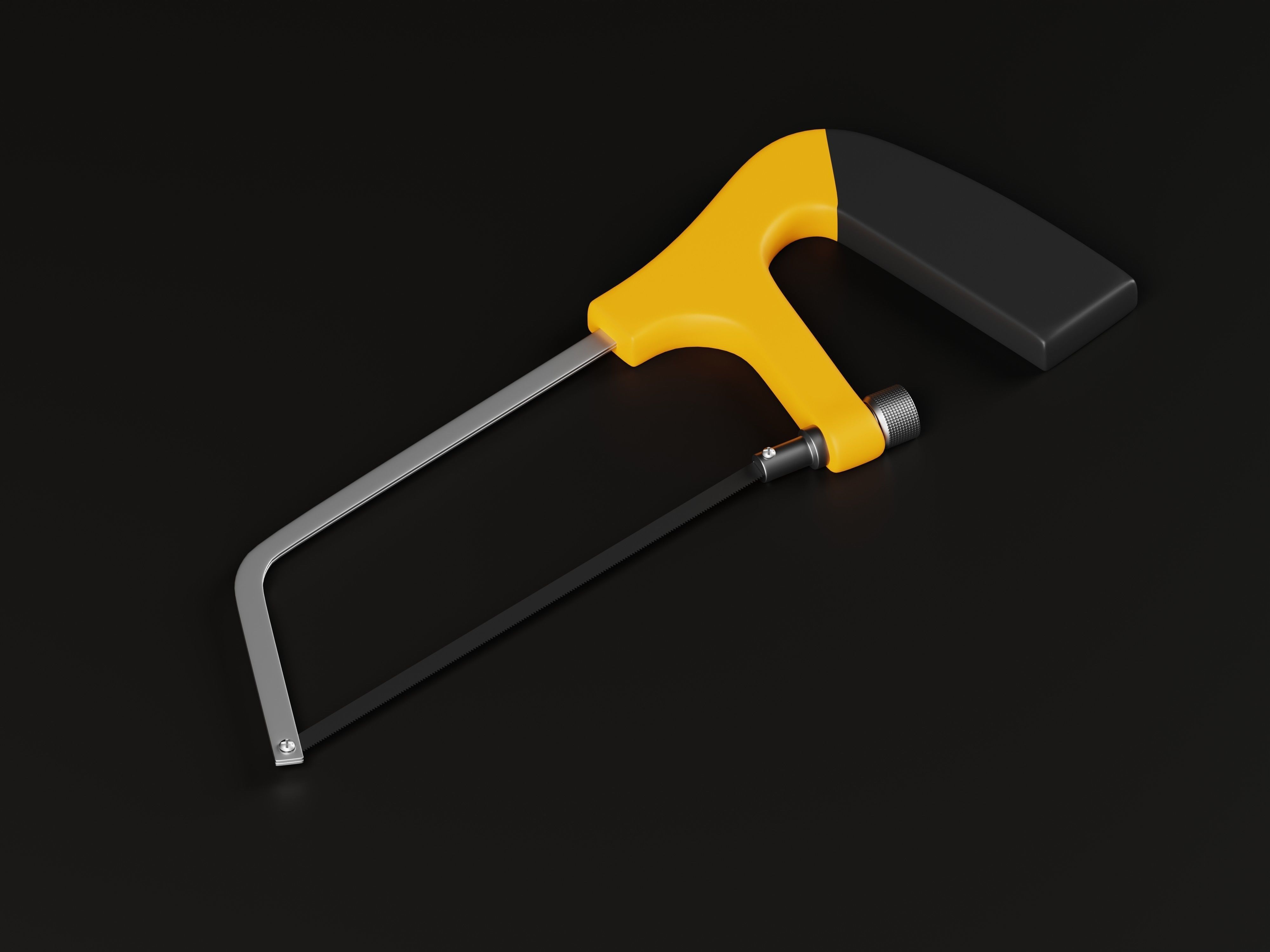 Hand Hacksaw 3D Model Low-poly 3D model_1