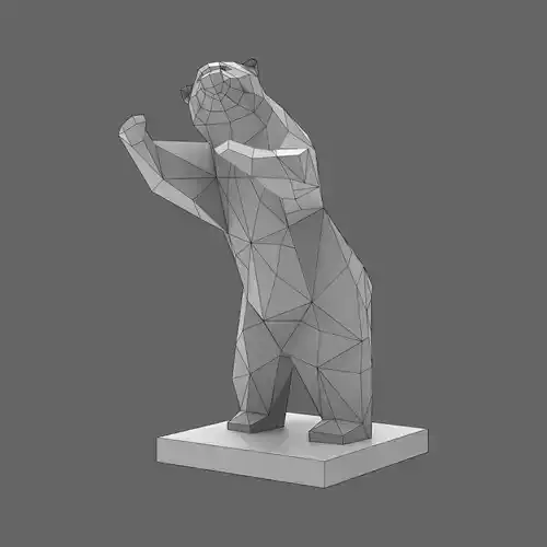 Geometric Bear - Low Poly