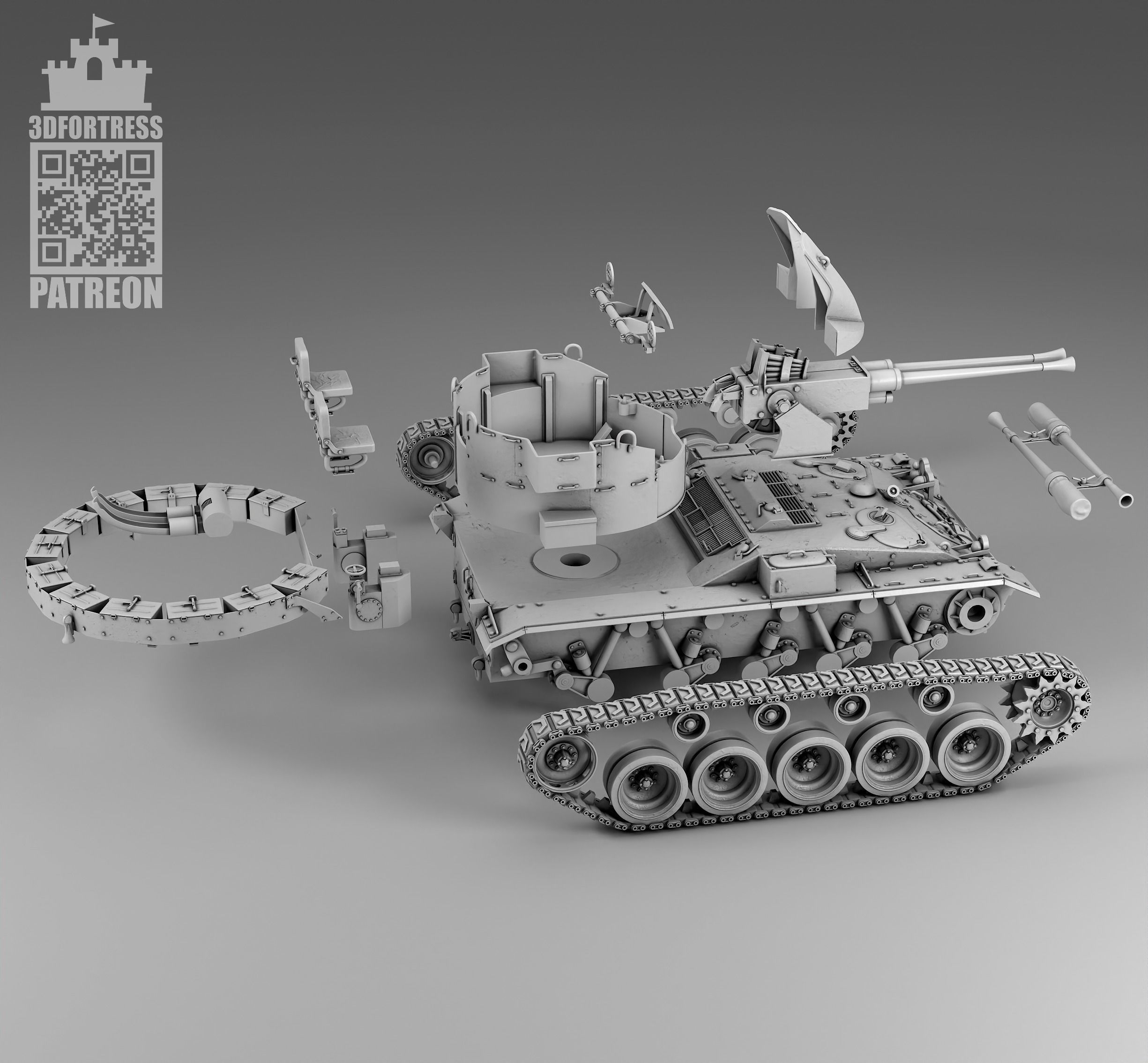 M19A1 3D print model_8