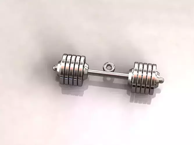 dumbbell pendant 18 3D print model