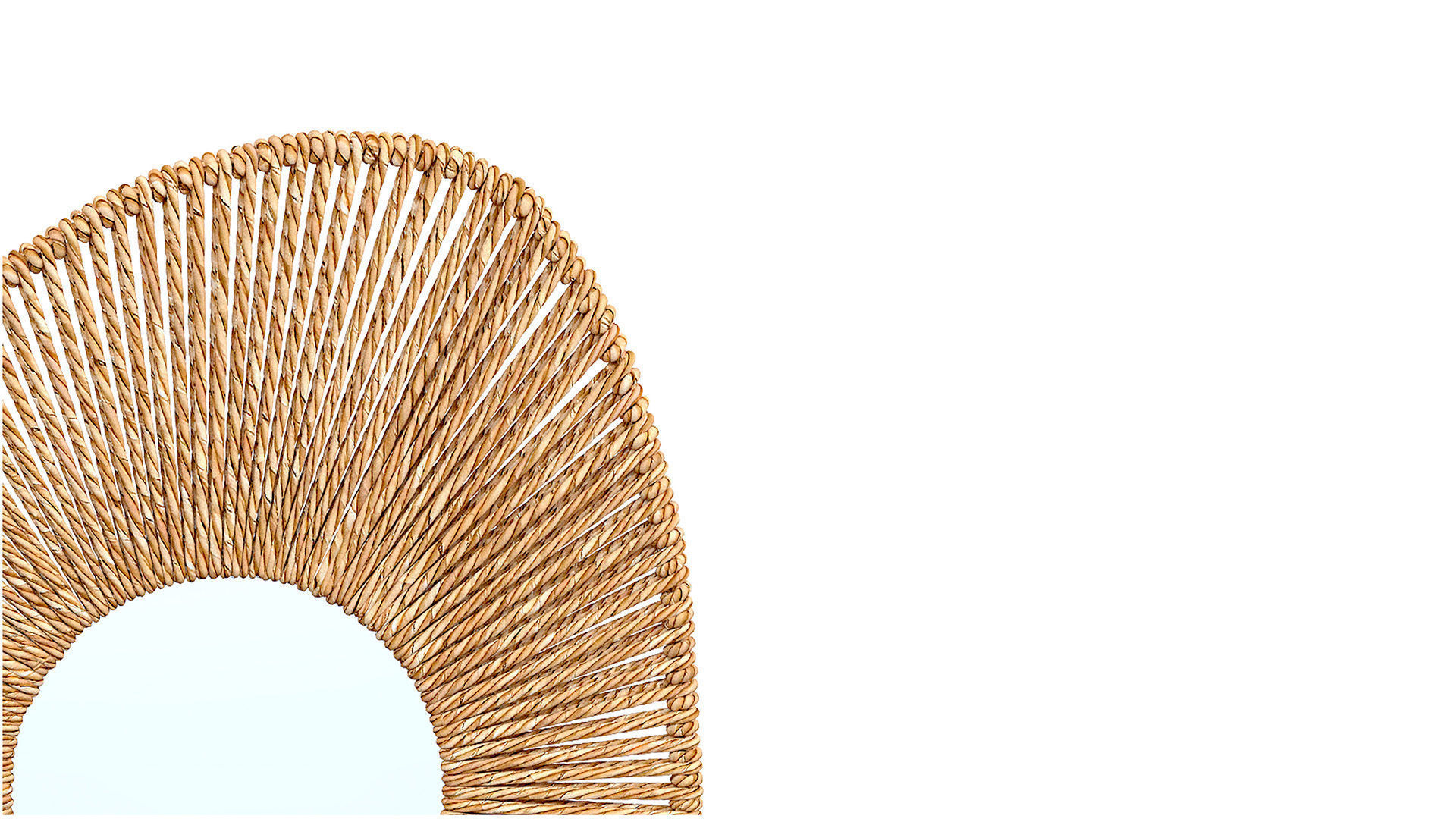 Big bathroom mirror in seagrass frame 3D model_6