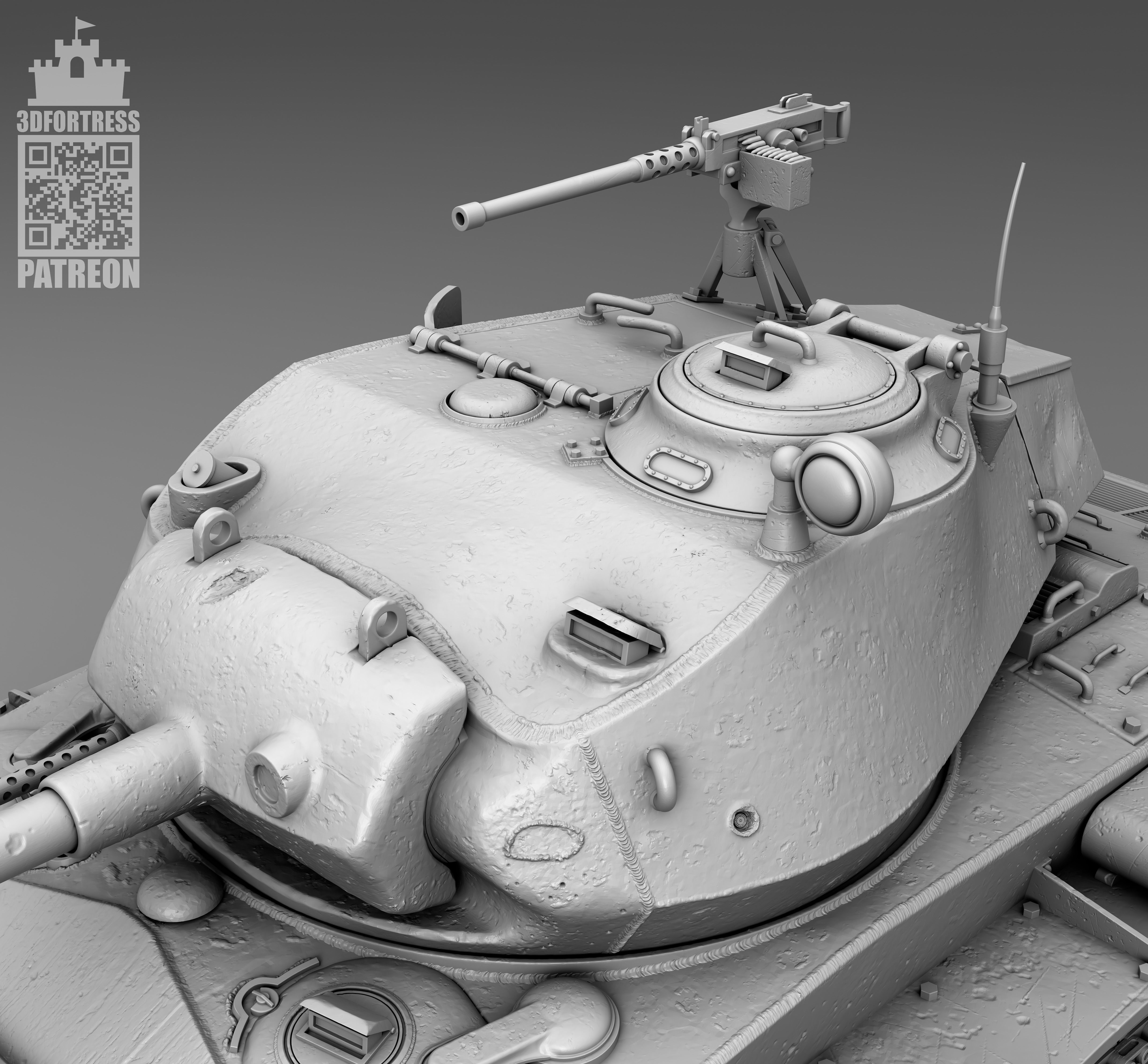 M 24 chaffee 3D print model_1