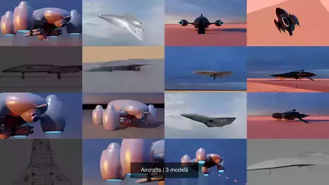 Aircrafts 3D Model Collection