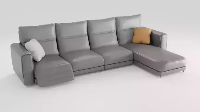 leather sofa in Italian style 3D model