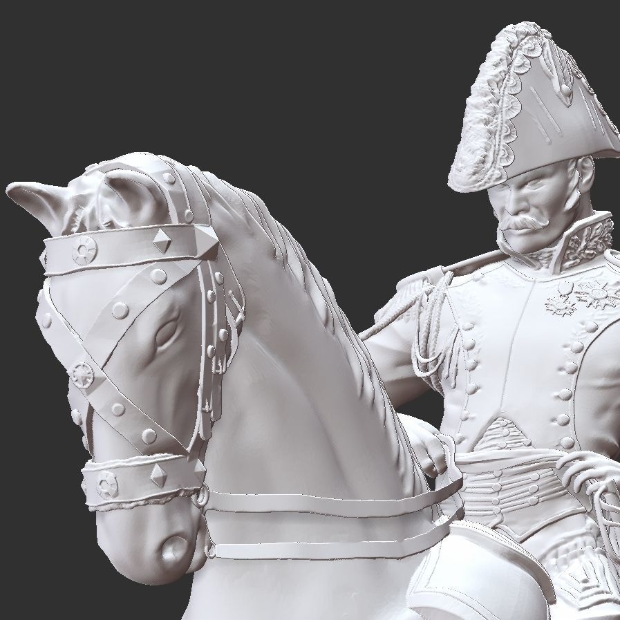 Officer 1st Regiment Chasseurs - Napoleonic 3D print model_7
