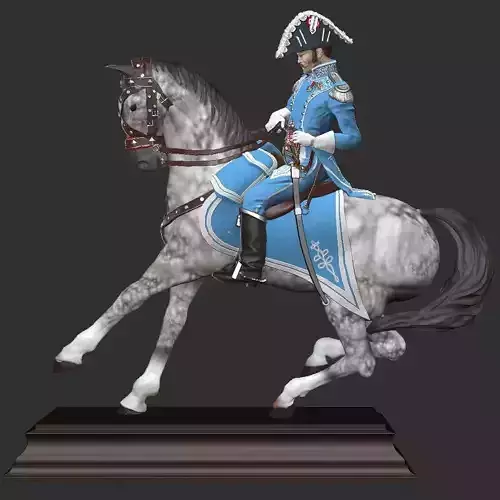 Officer 1st Regiment Chasseurs - Napoleonic 3D print model