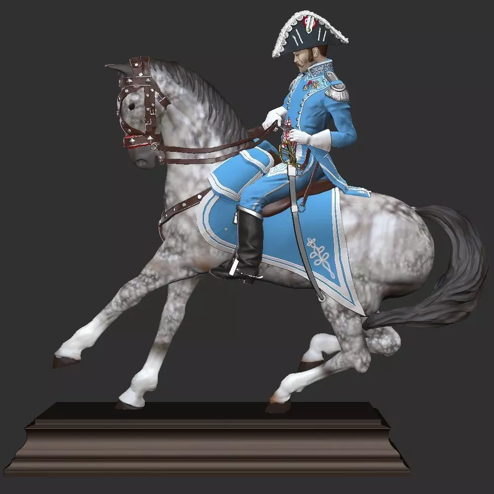 Officer 1st Regiment Chasseurs - Napoleonic 3D print model_0