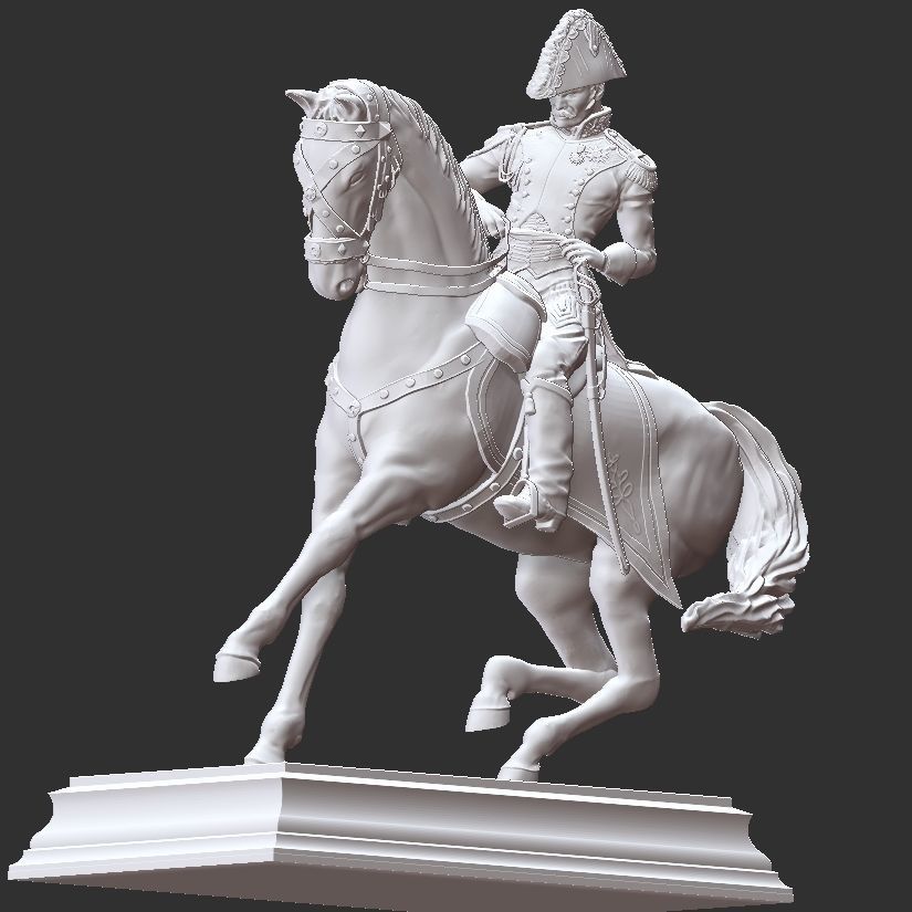 Officer 1st Regiment Chasseurs - Napoleonic 3D print model_1