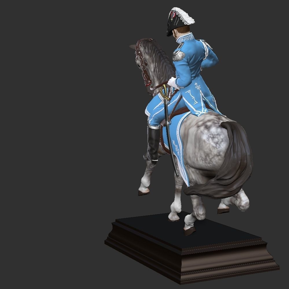 Officer 1st Regiment Chasseurs - Napoleonic 3D print model_4