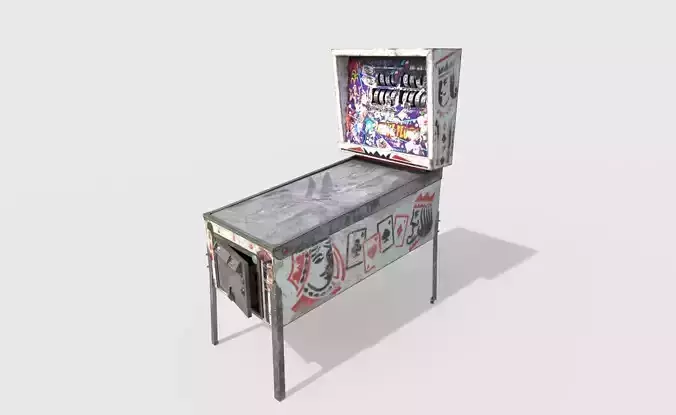 Old Pinball Machine 3D model