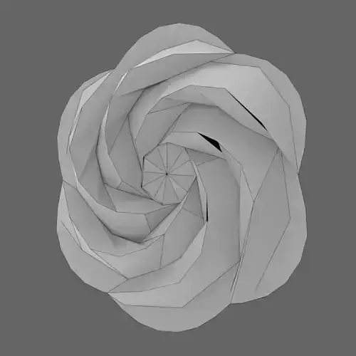 Geometric Rose - Abstract Low Poly