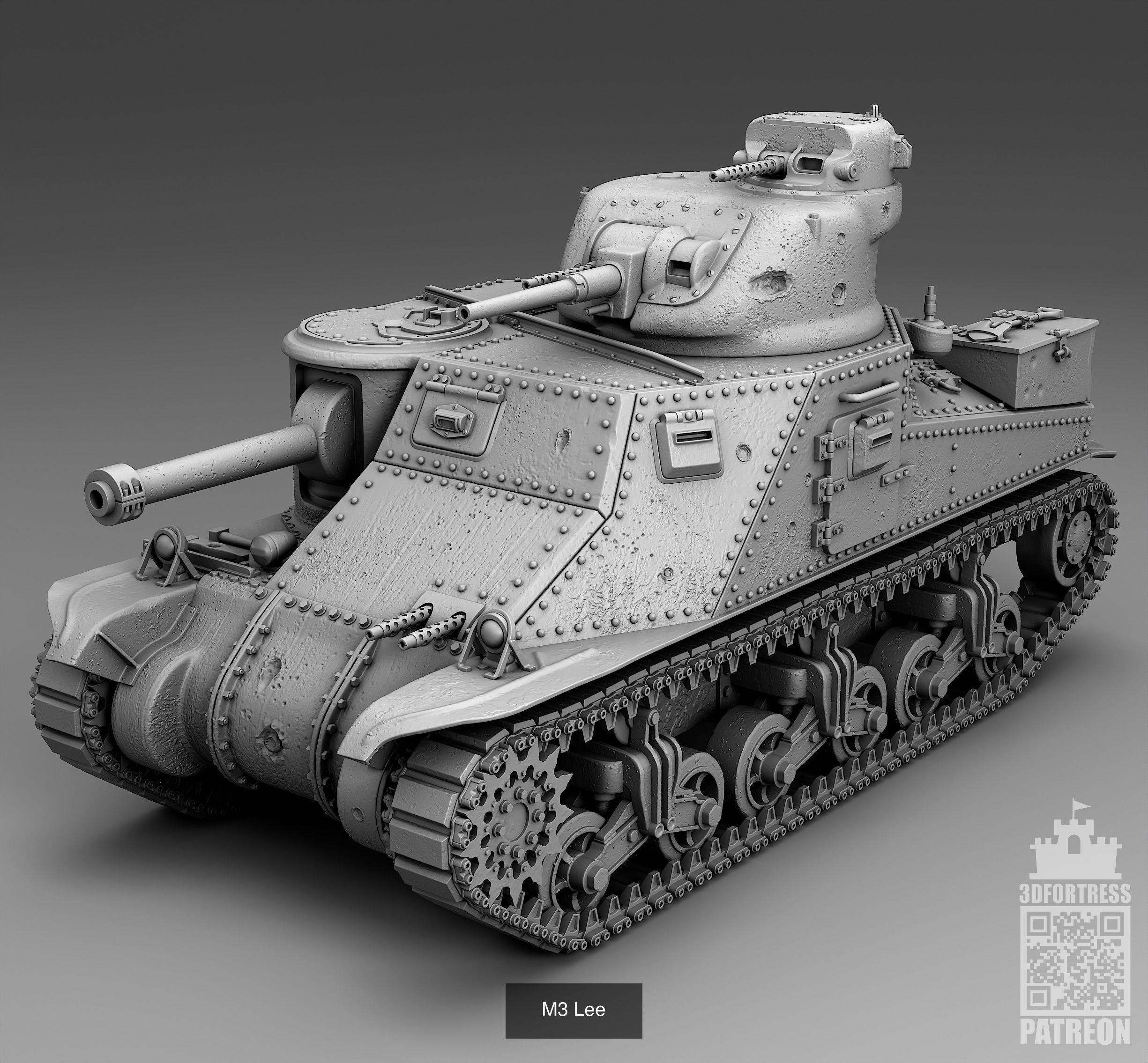 Tanks 1941-1945 - USA 3D Model Collection_6