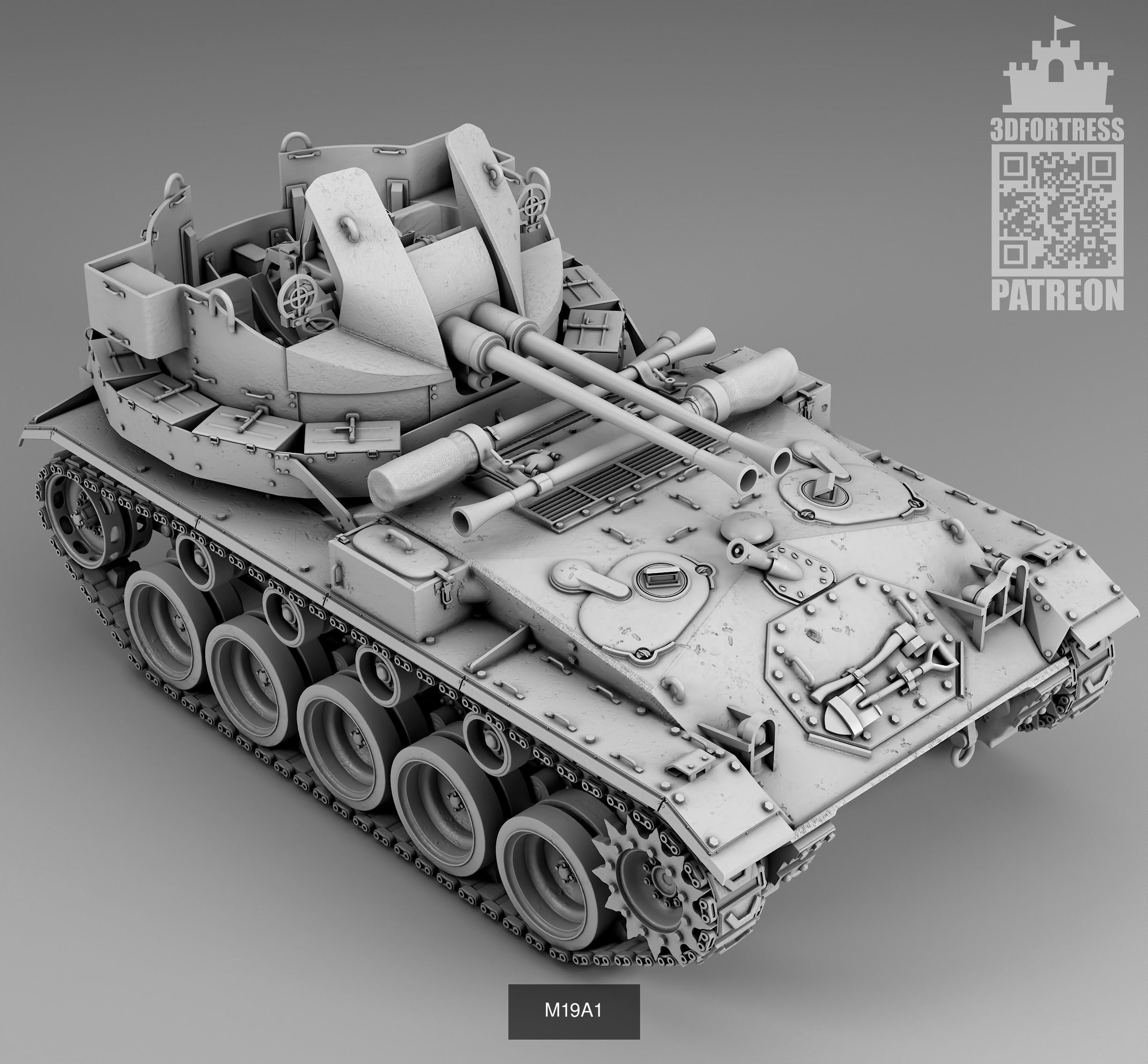 Tanks 1941-1945 - USA 3D Model Collection_11