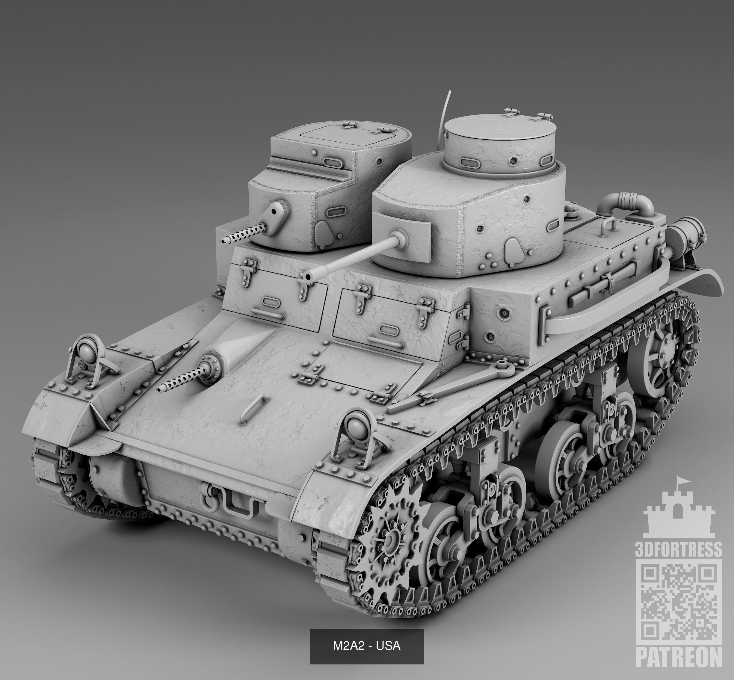 Tanks 1941-1945 - USA 3D Model Collection_8