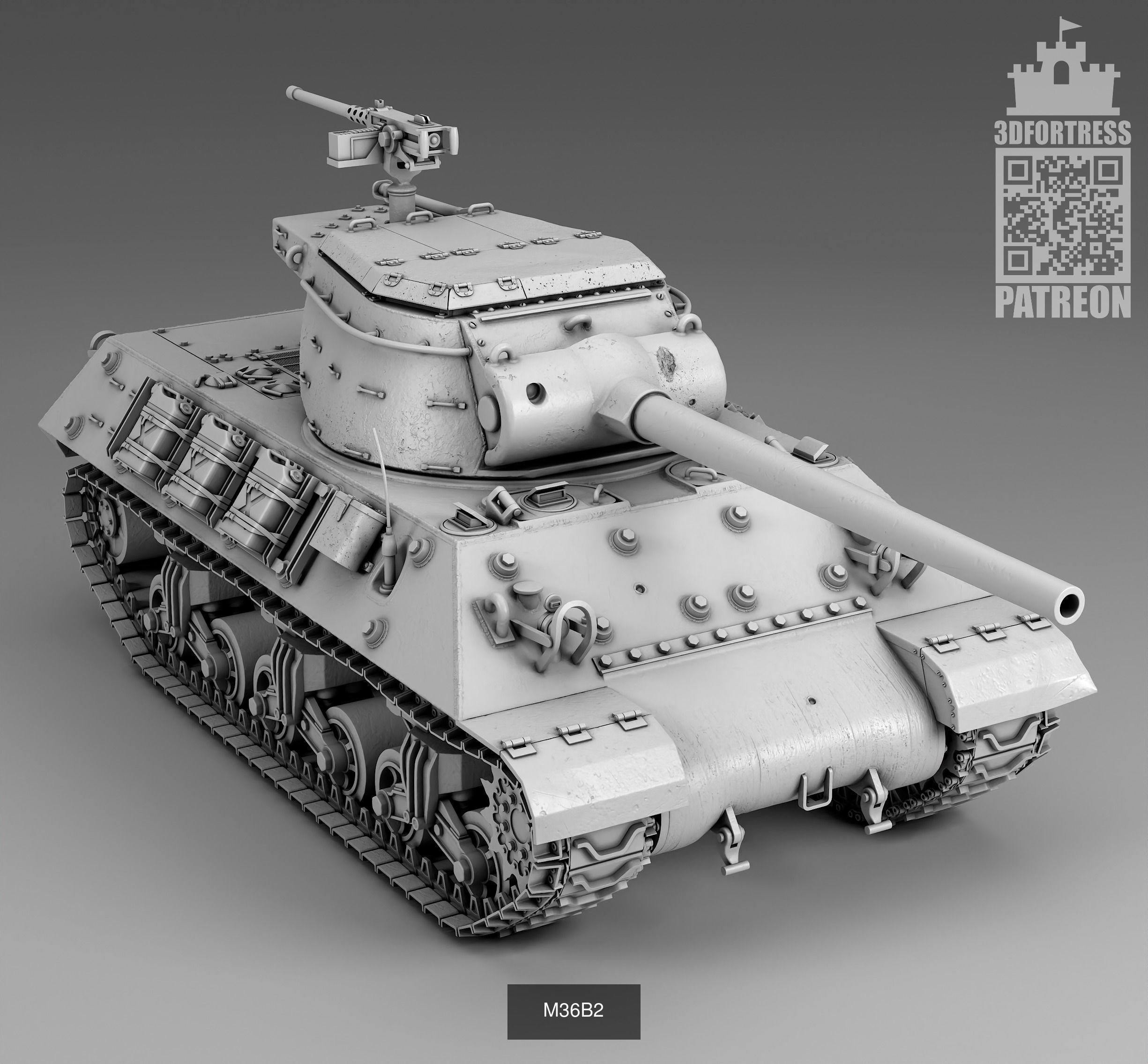 Tanks 1941-1945 - USA 3D Model Collection_5