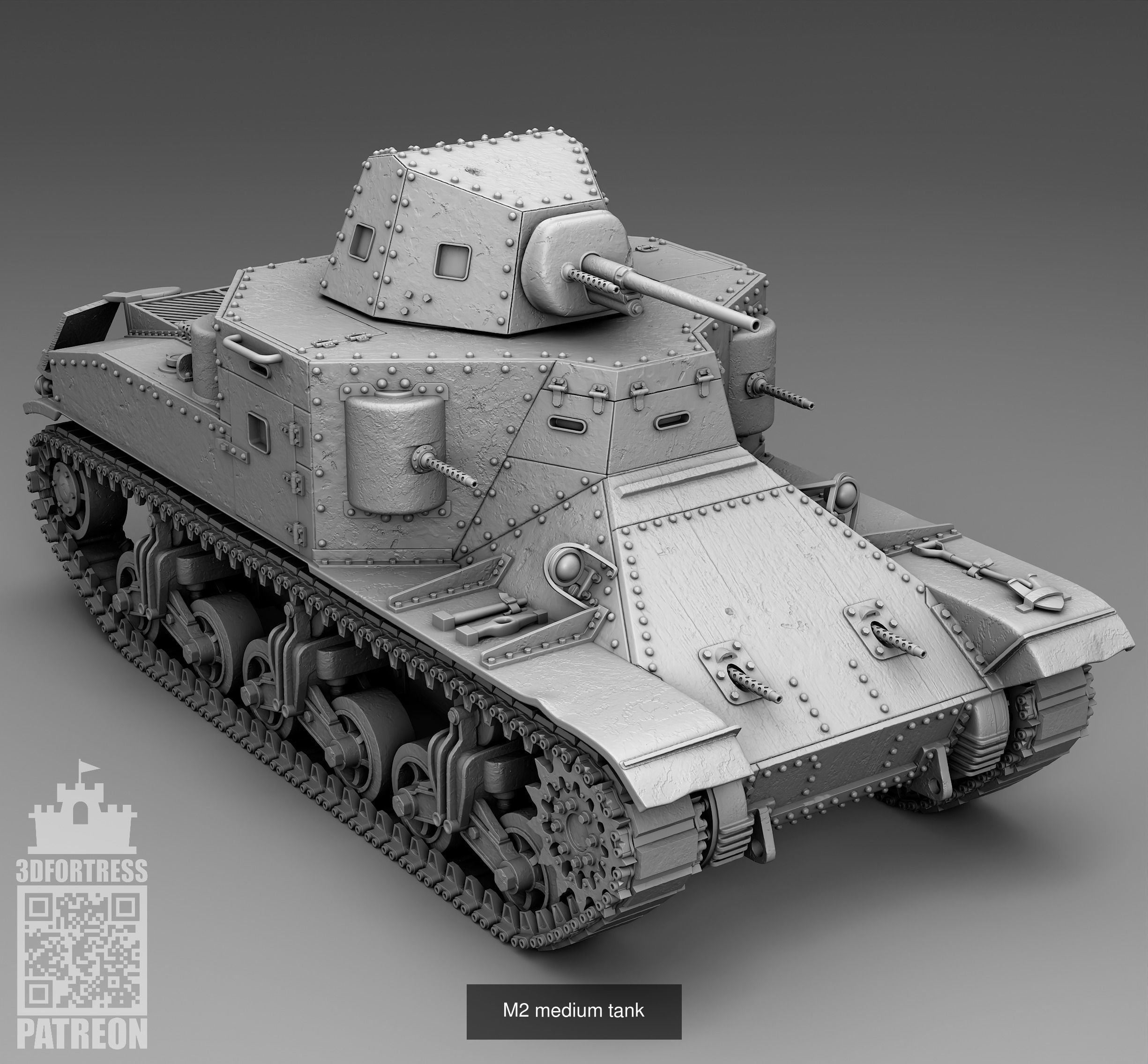 Tanks 1941-1945 - USA 3D Model Collection_10