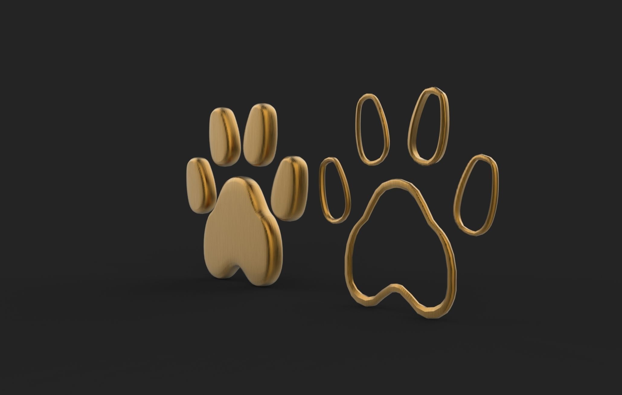 Dog Paw  3D model_2