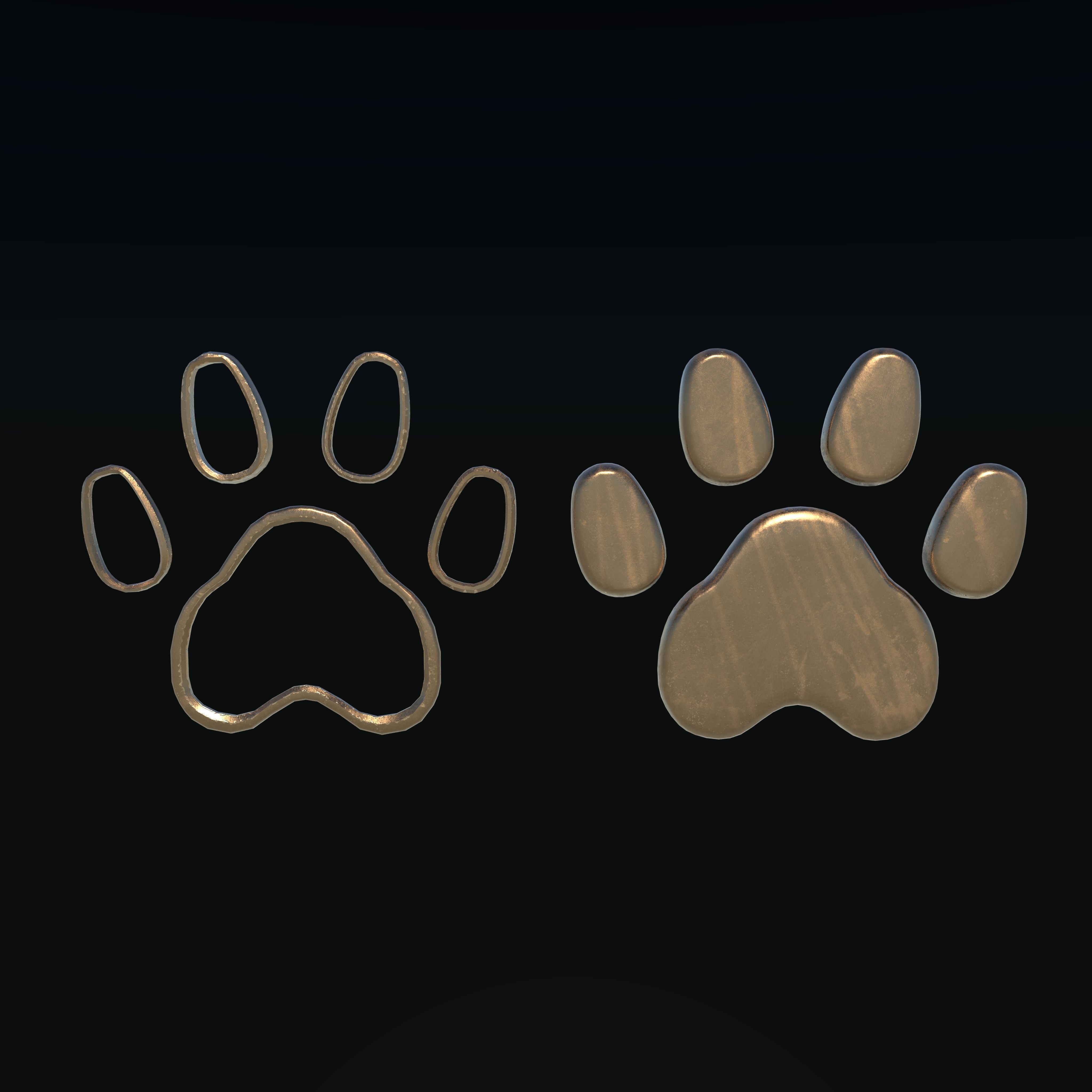 Dog Paw  3D model_3