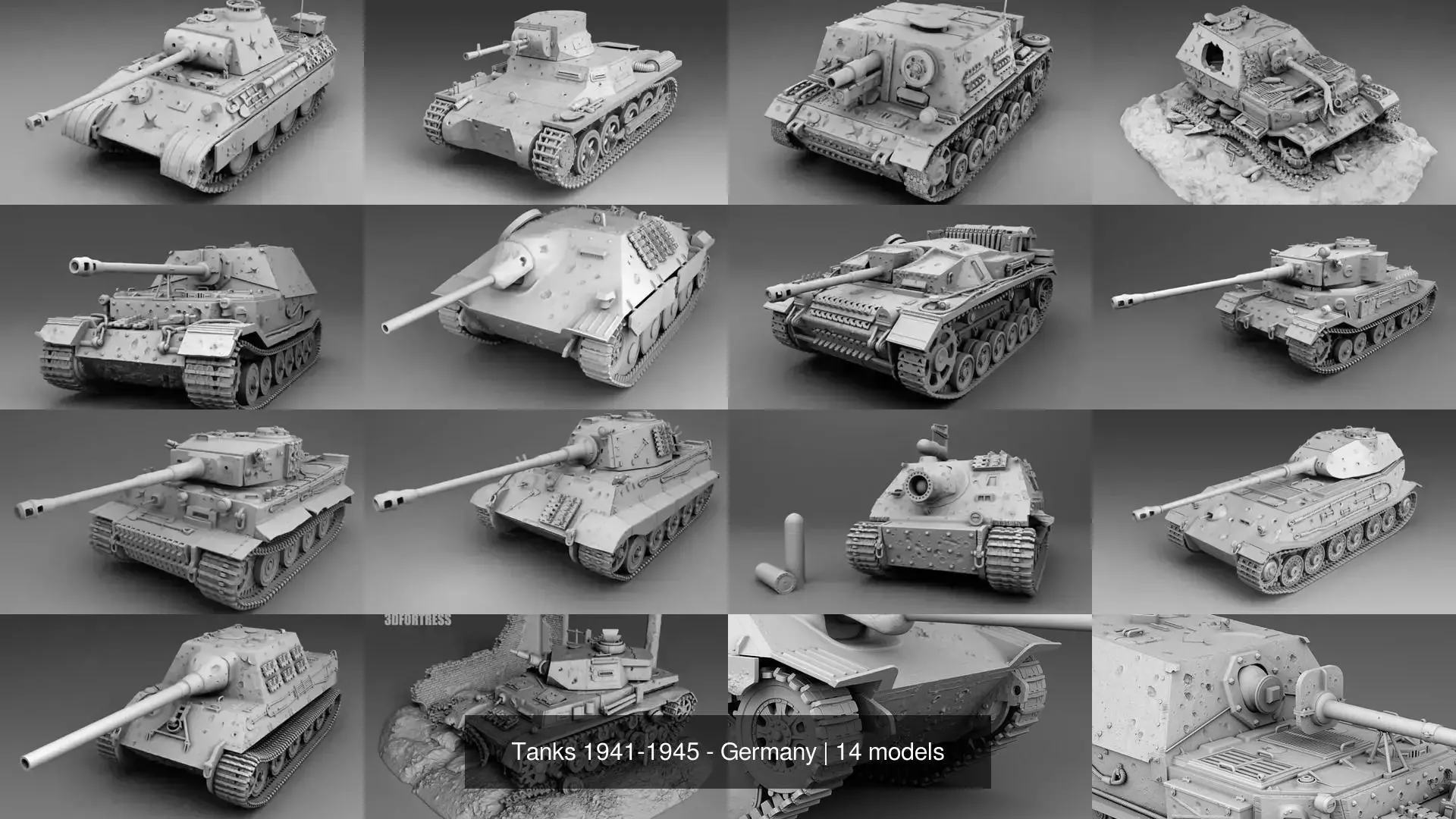 Tanks 1941-1945 - Germany 3D Model Collection_0