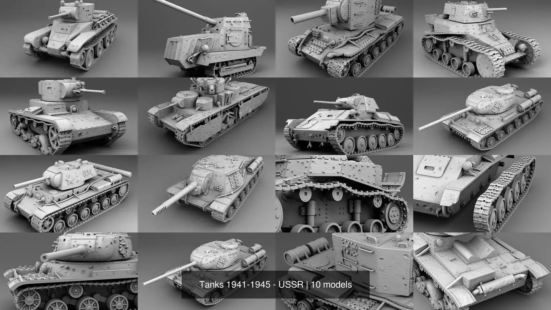 Tanks 1941-1945 - USSR 3D Model Collection_0
