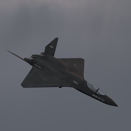 YF-23 black widow II Free low-poly 3D model